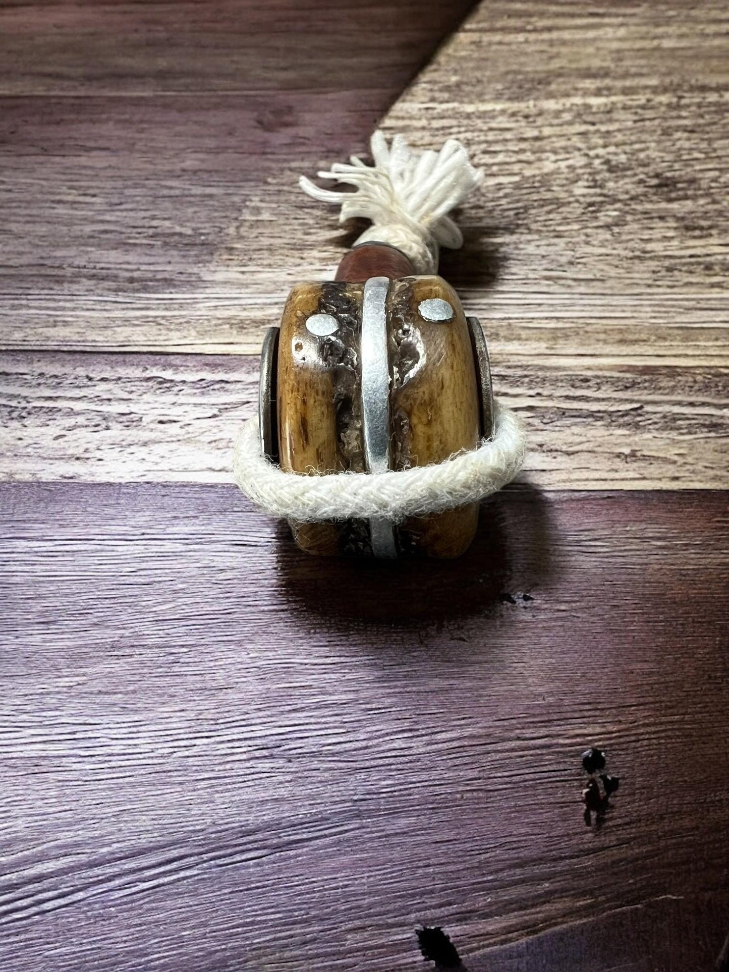 Antique Nepal Tibet Buddhist Carved Yak Bone Mala Prayer Guru Bead