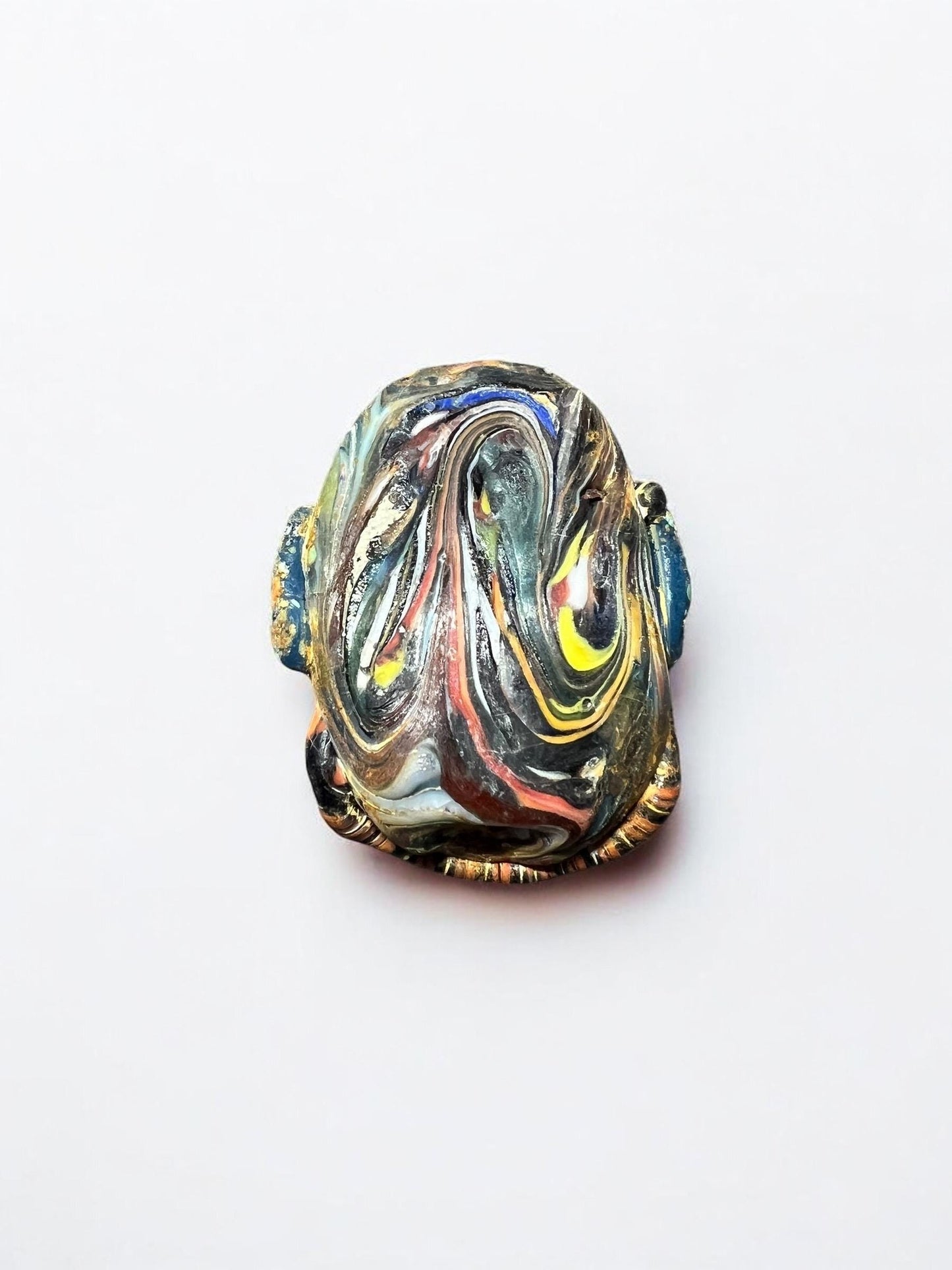 Rare Antique Phoenician Glass Face Amulet – Collectible Ancient Pendant