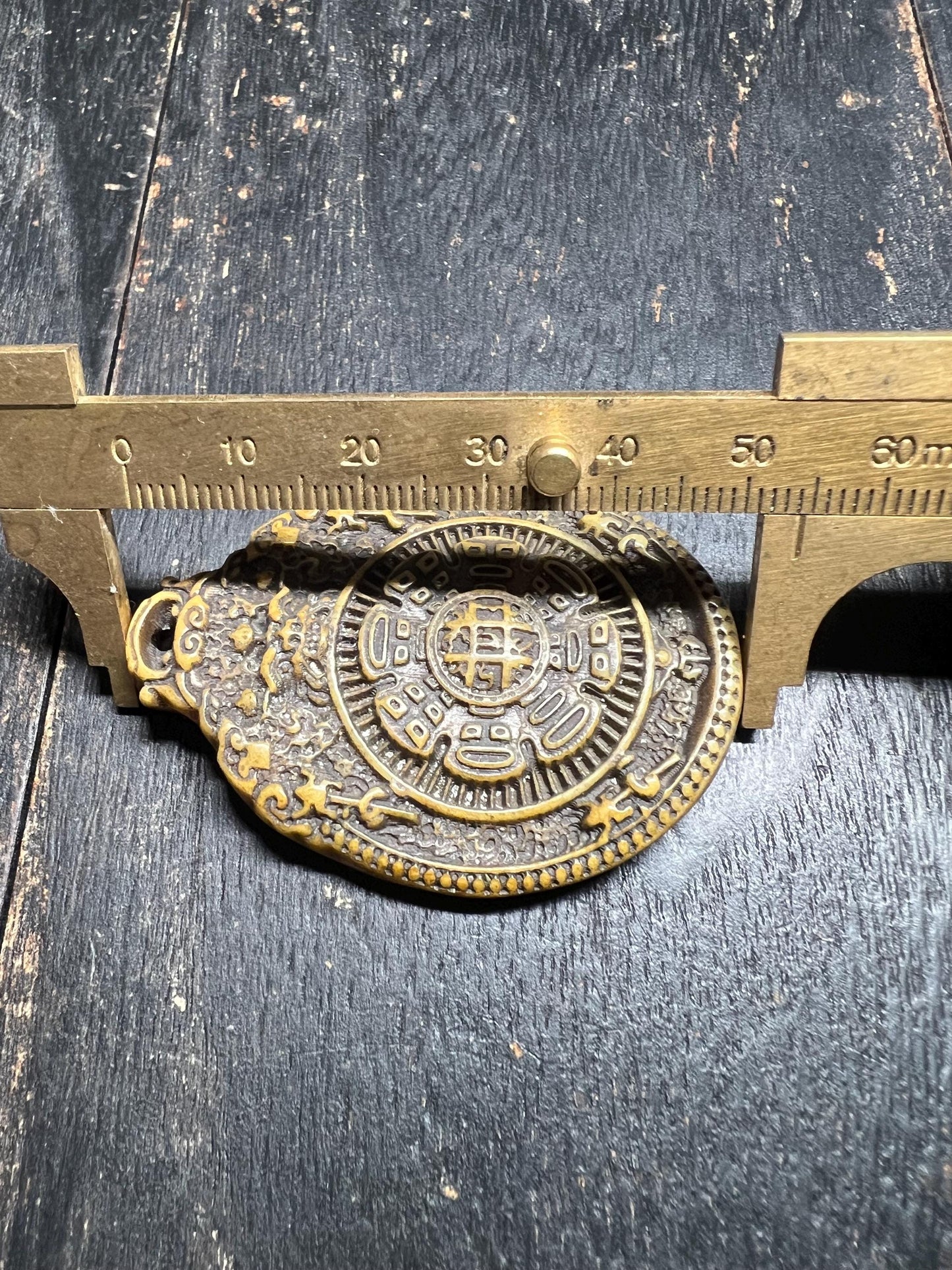 Hand-Carved Yak Bone Bagua Pendant: Tibetan Protection Talisman