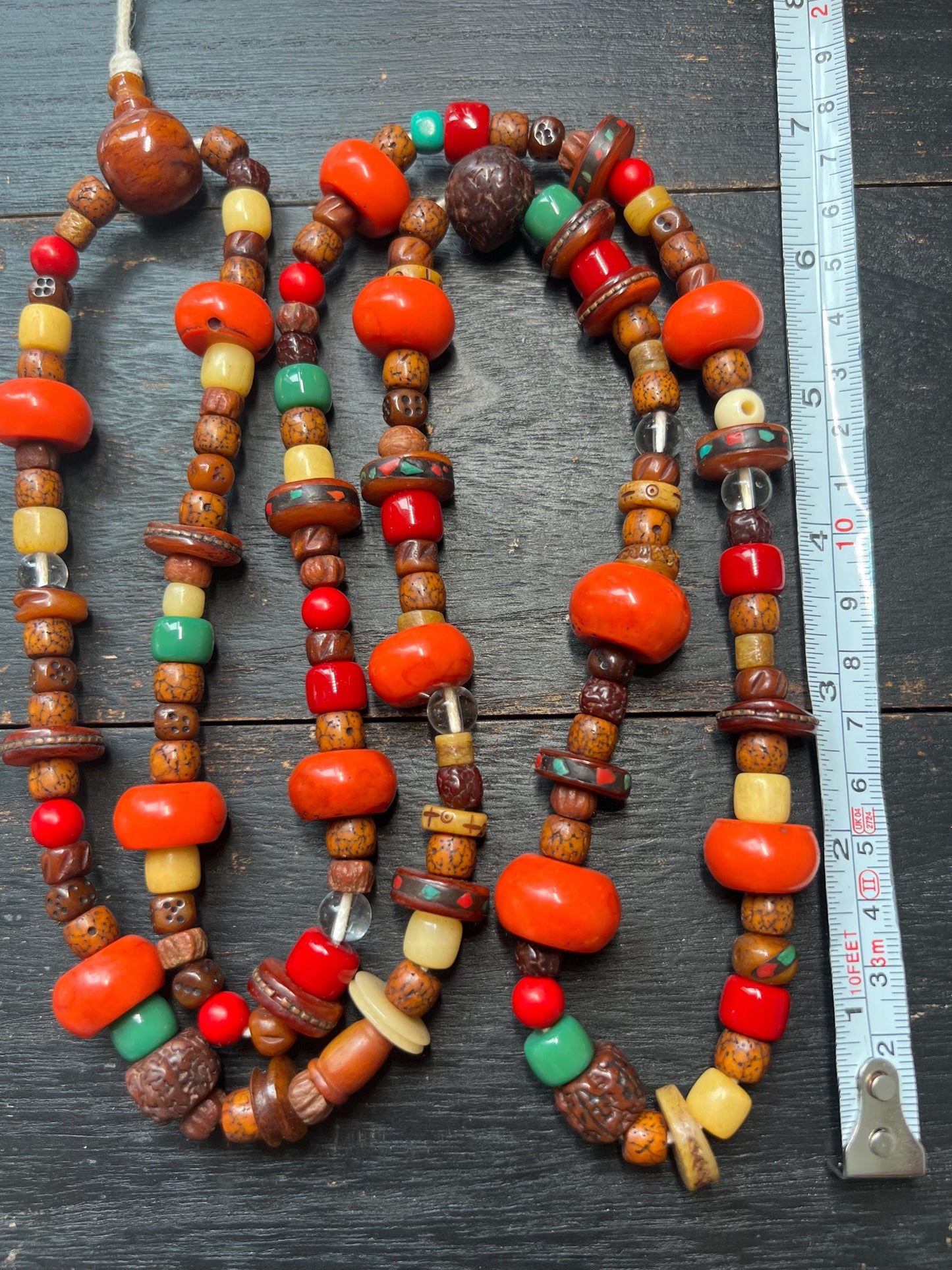 Handmade Tibetan Prayer Beads | Bodhi Seeds, Yak Bone & Tibetan Resin | Spiritual Meditation Mala Necklace | Unique Boho Jewelry