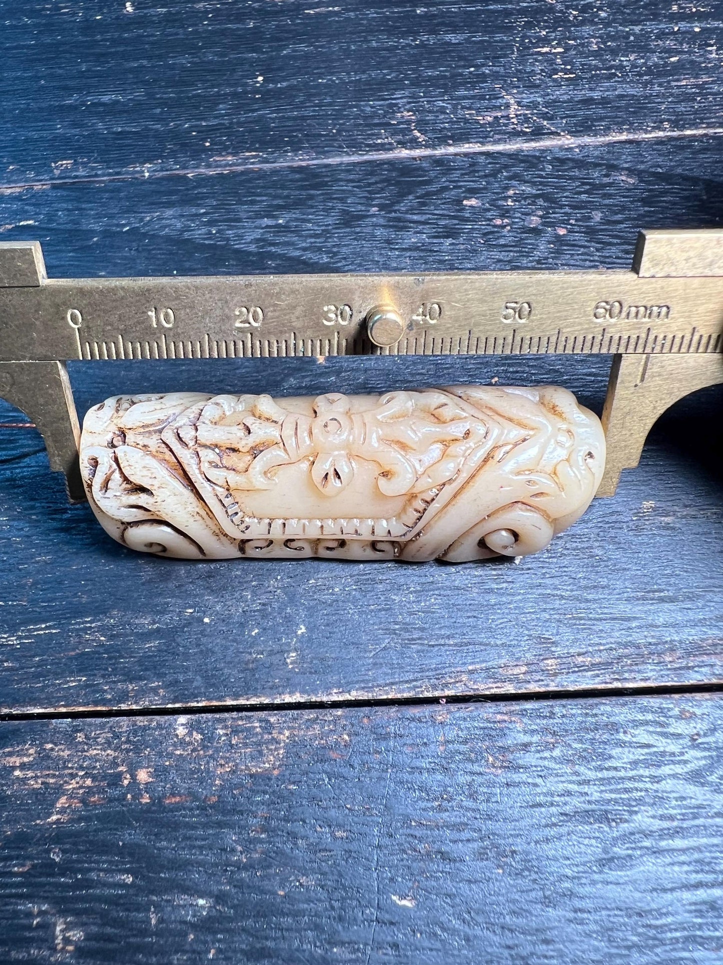 Hand Carved Yak Bone Amulet Pendant | Tibetan Buddhist Talisman Necklace