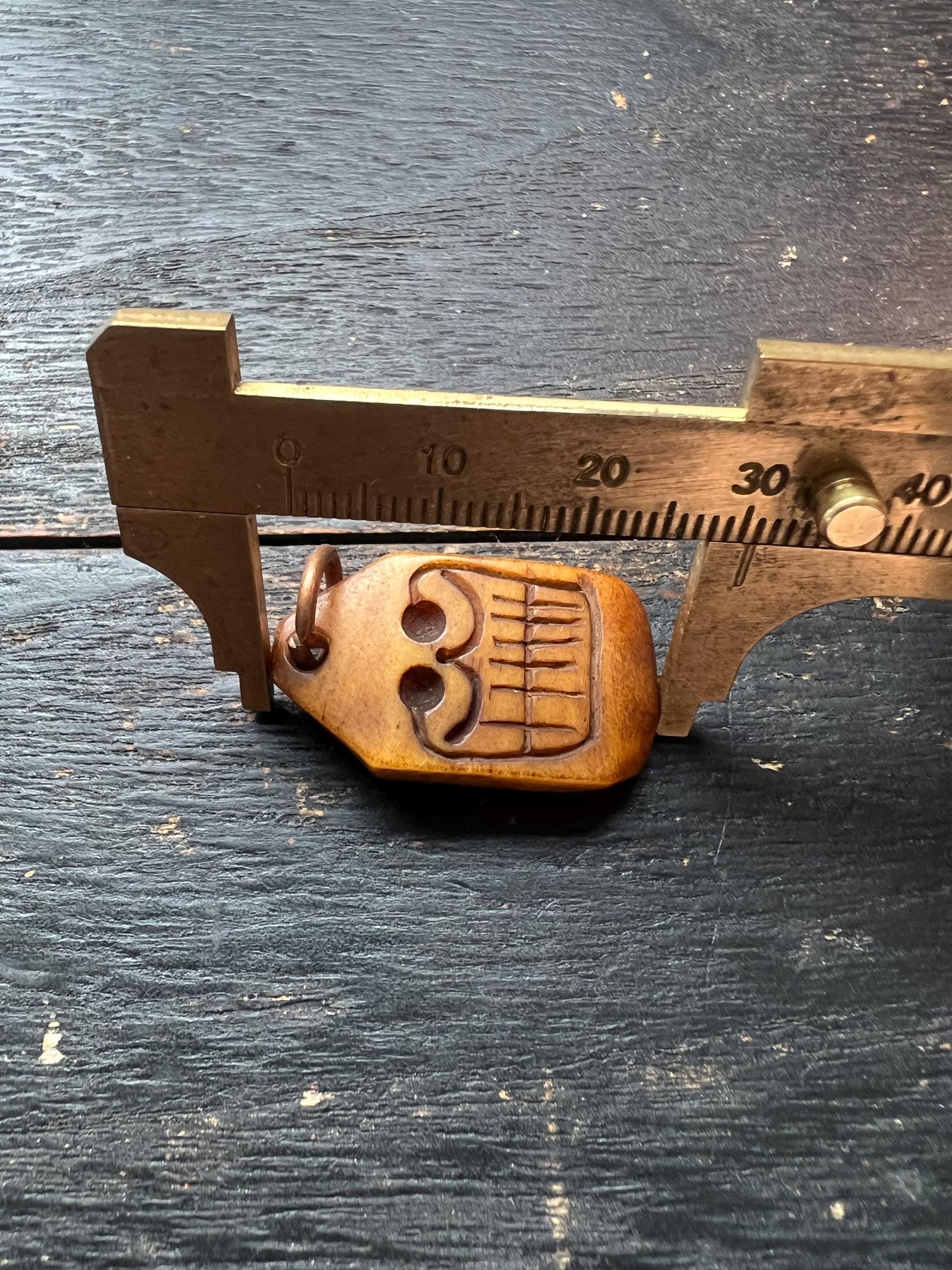 Handmade Nepal Tibet Buddhist Yak Bone Pendant – Carved Symbol Talisman Ornament – Unique Spiritual Jewelry