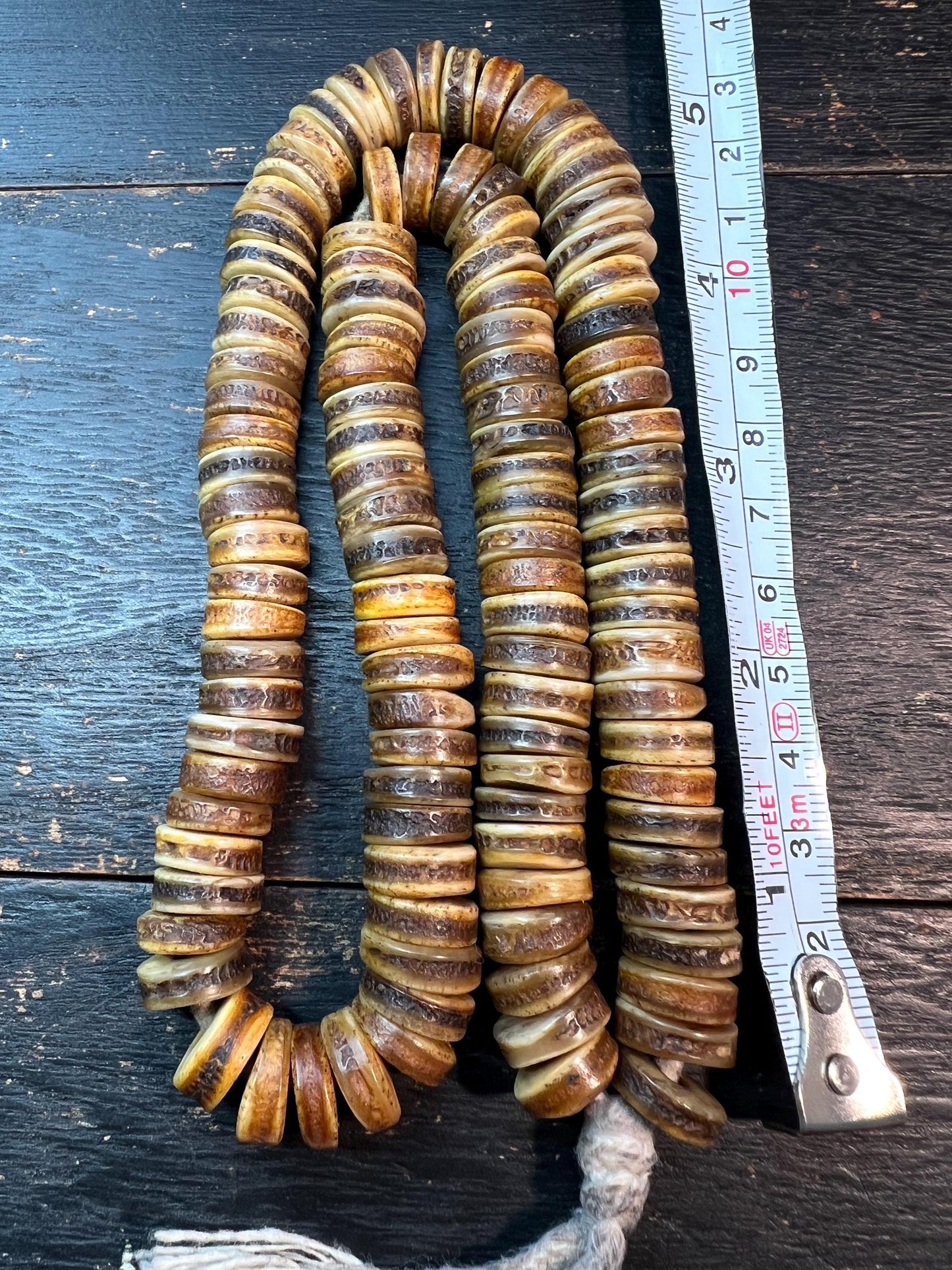 108 Yak Bone Mala Necklace – Natural 12.5mm Tibetan Buddhist Prayer Beads for Meditation & Spiritual Practice