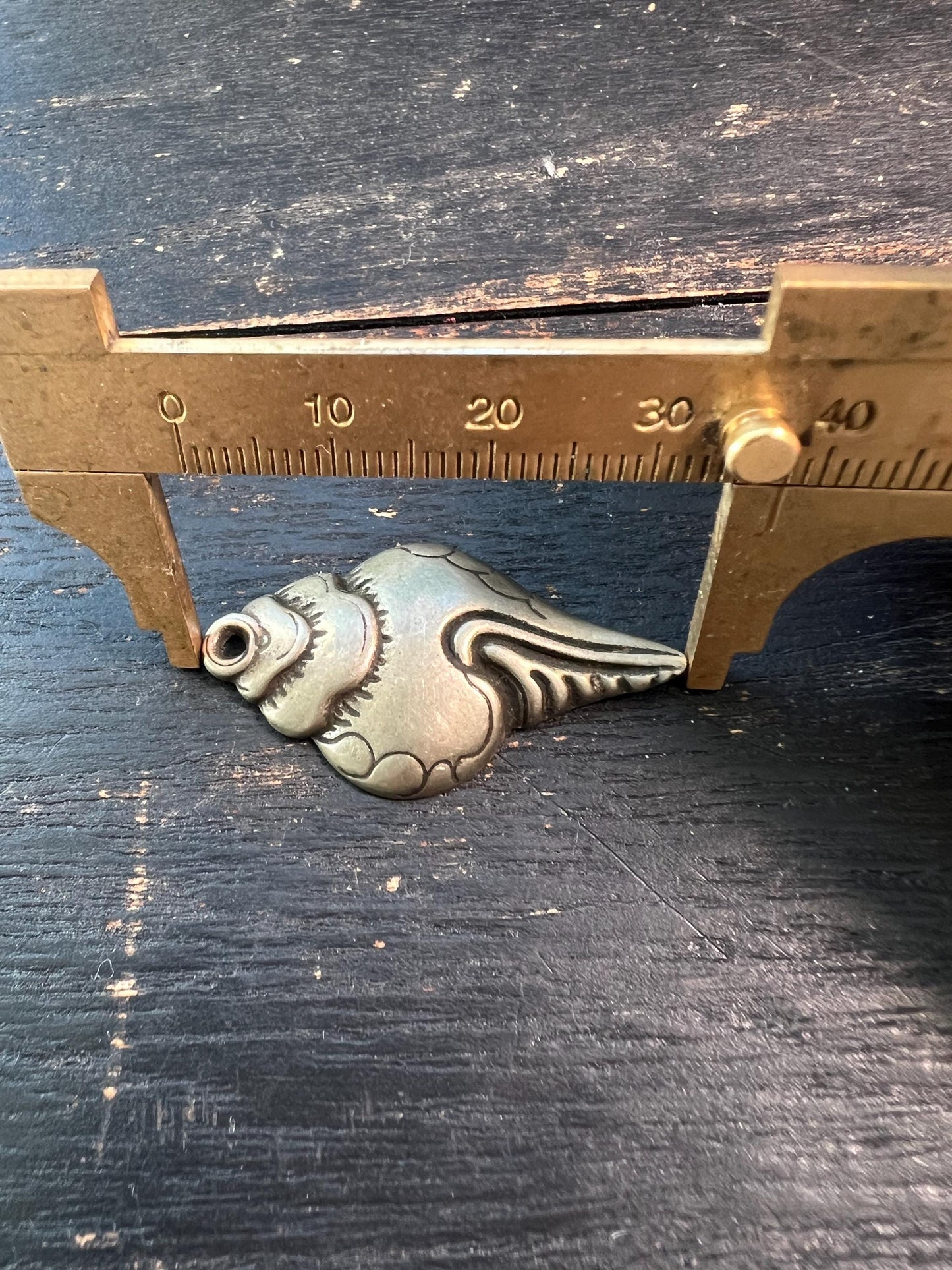 Nepal Tibetan Buddhist Brass Conch Shell Talisman Pendant | Protective Amulet | Spiritual Jewelry | Eight Auspicious Symbols | Handmade