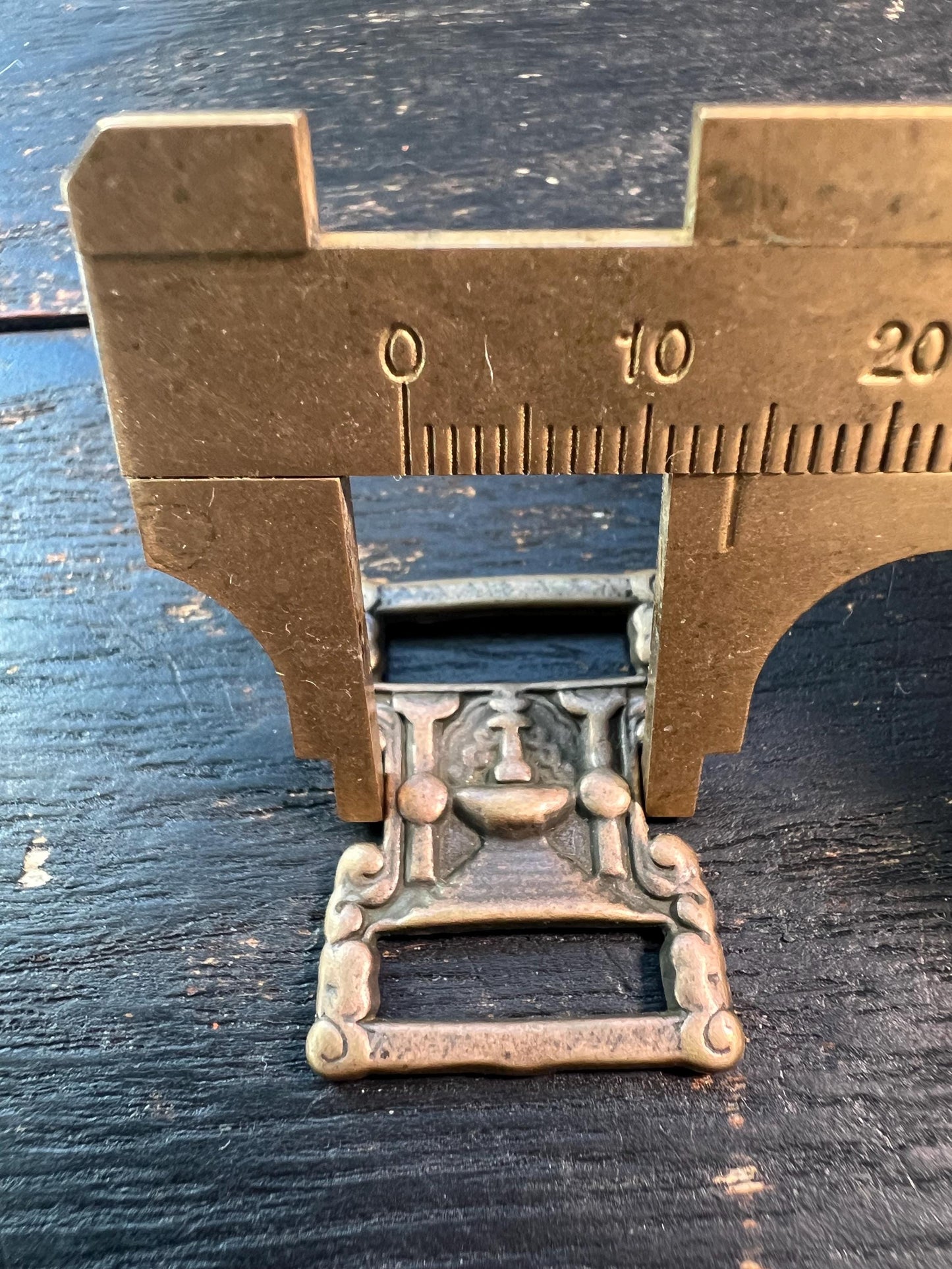 Tibetan Buddhism Pagoda Scriptural Buckle | Antique Iron Book Clasp | Stupa & Treasure Vase Symbol | Ritual Tool