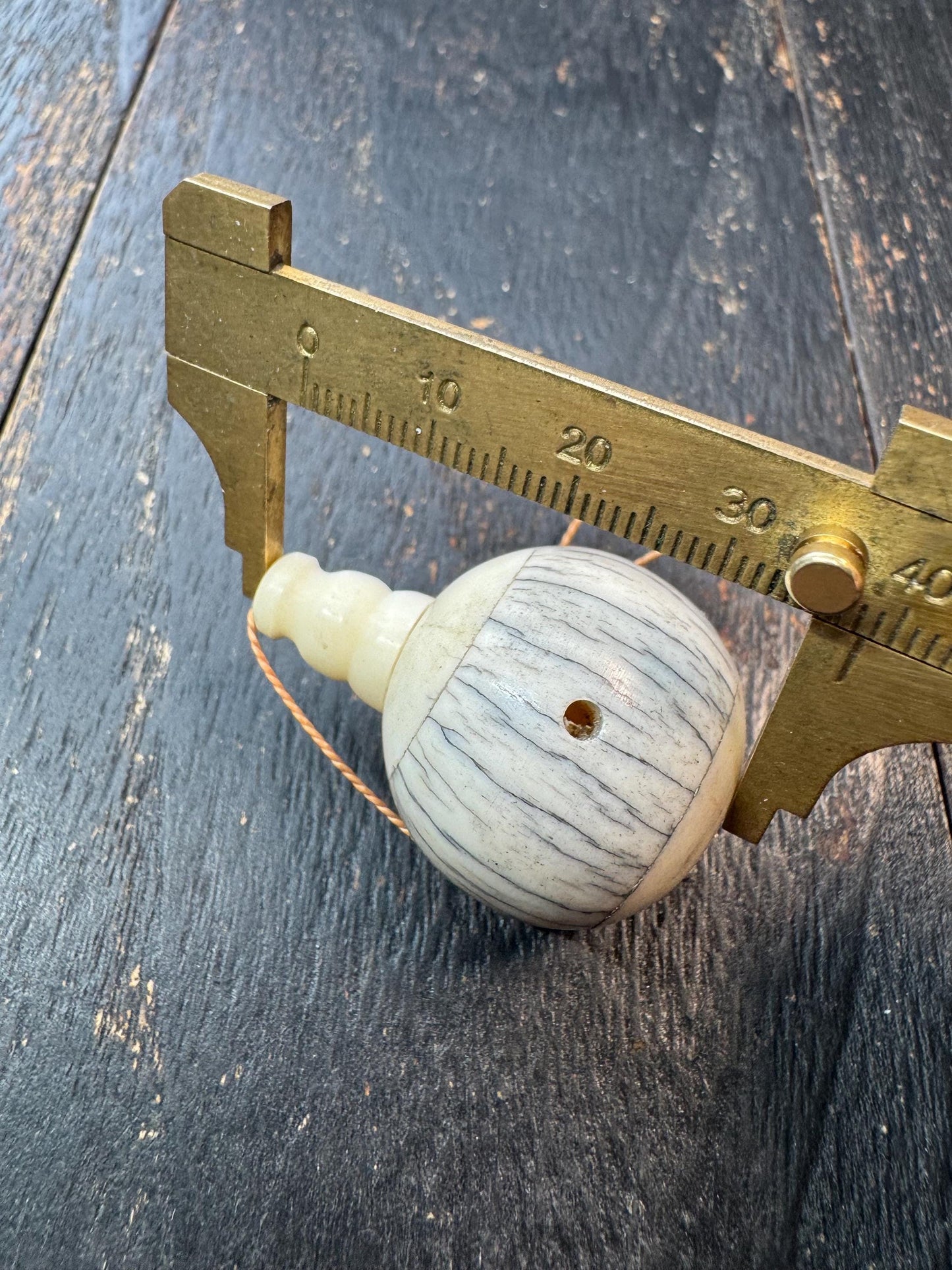 Large Tibetan Yak Bone 3-Hole Guru Bead | Nepal Buddhist Mala Prayer Connector Bead | Handmade Vintage Style Mala Center Bead