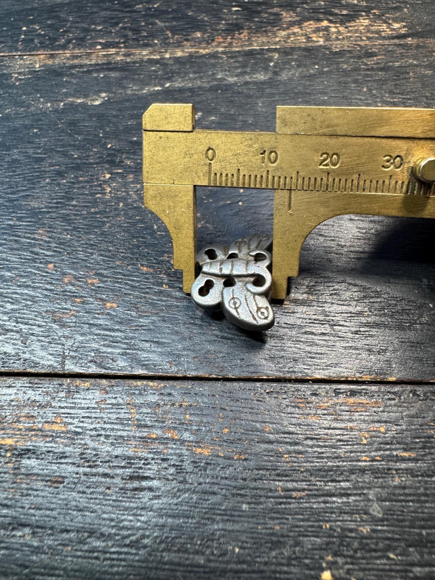Tibetan Sky Iron Butterfly Spacer Bead – Thokcha Style Multi Hole Connector with Center Through Hole, Mala Making Component