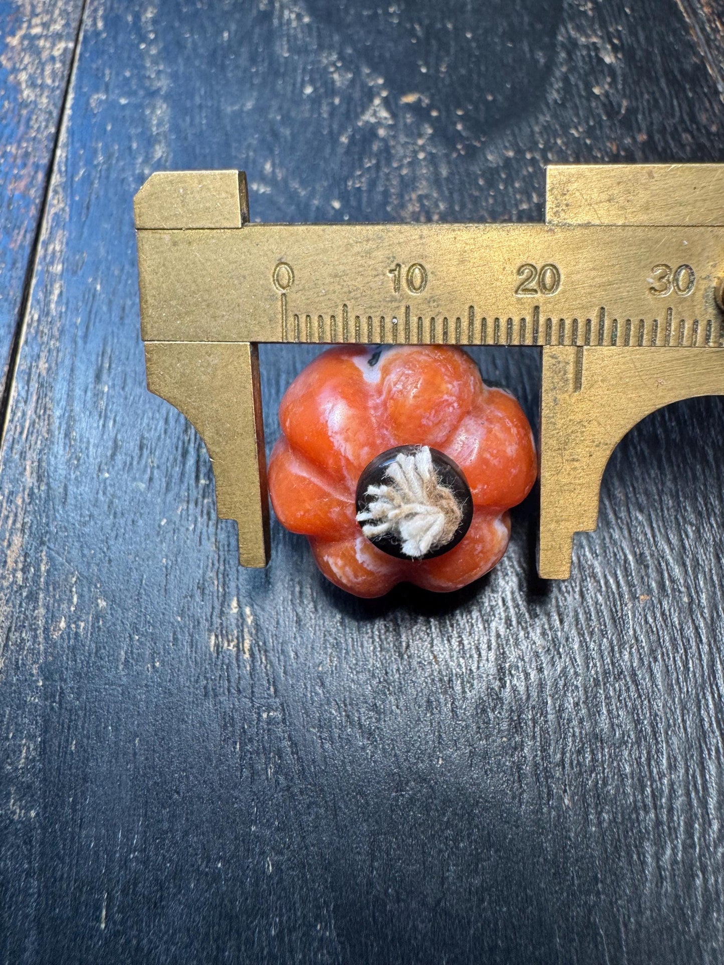 Natural Nanhong Agate Pumpkin Bead Pendant | Hand Carved Red Agate Guru Bead | Unique Statement Jewelry Supply | One of a Kind