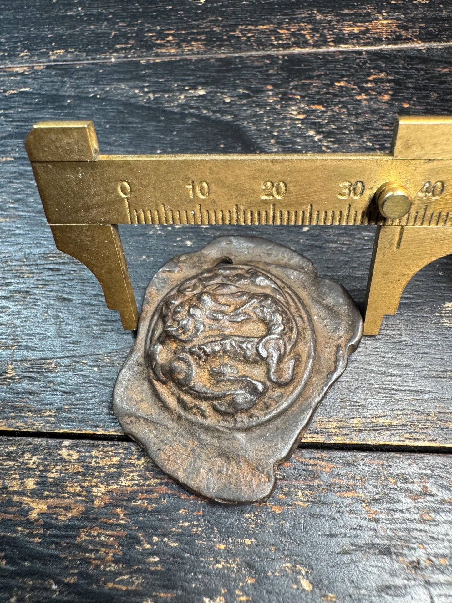 Vintage Bronze Dragon Amulet Pendant Asian Talisman Chinese Style Dragon Medallion Protector Charm