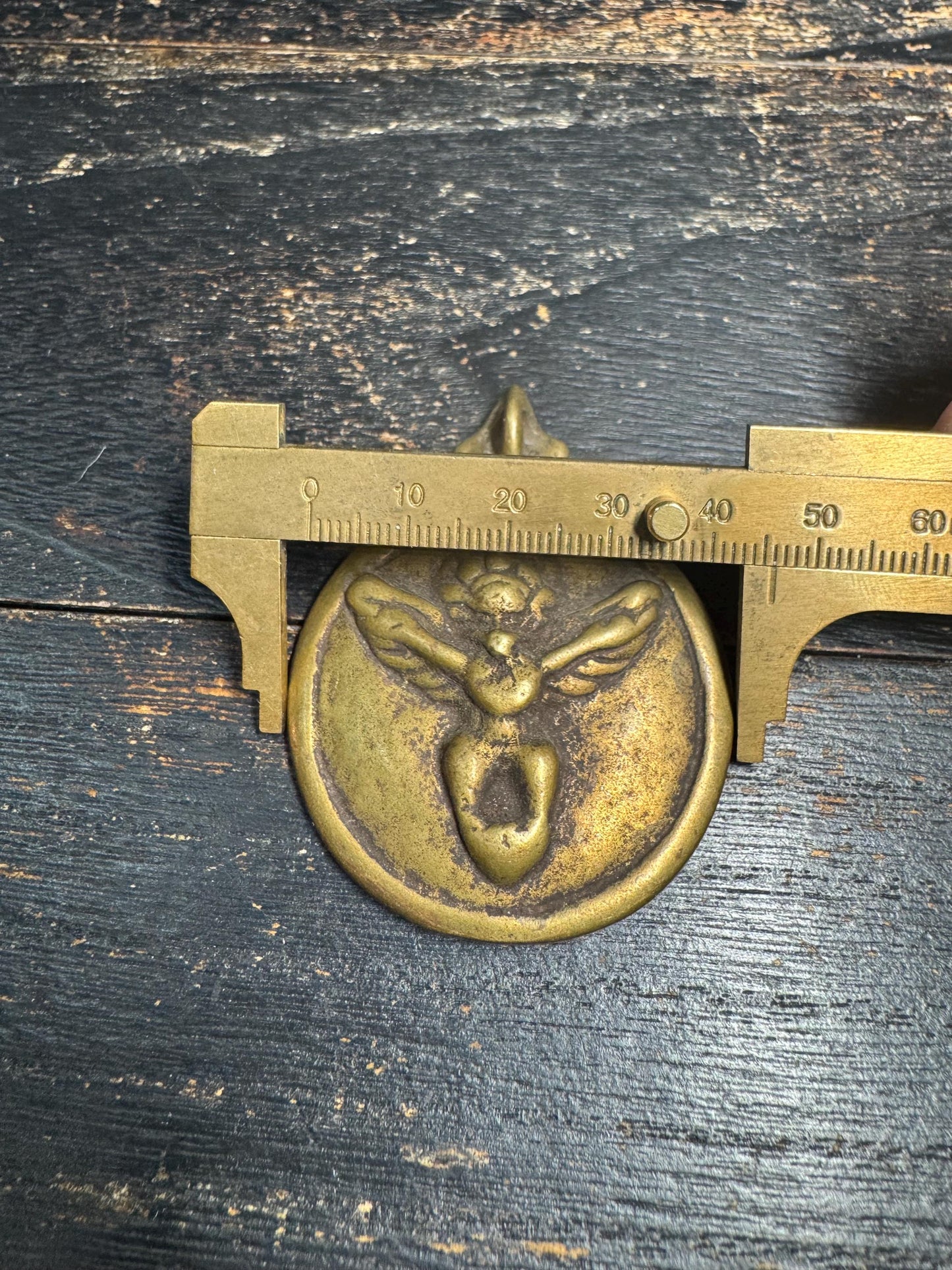 Tibetan Brass Bagua Amulet Pendant – Eight Trigrams Protection Talisman with Garuda Back, Himalayan Feng Shui Amulet(H720)