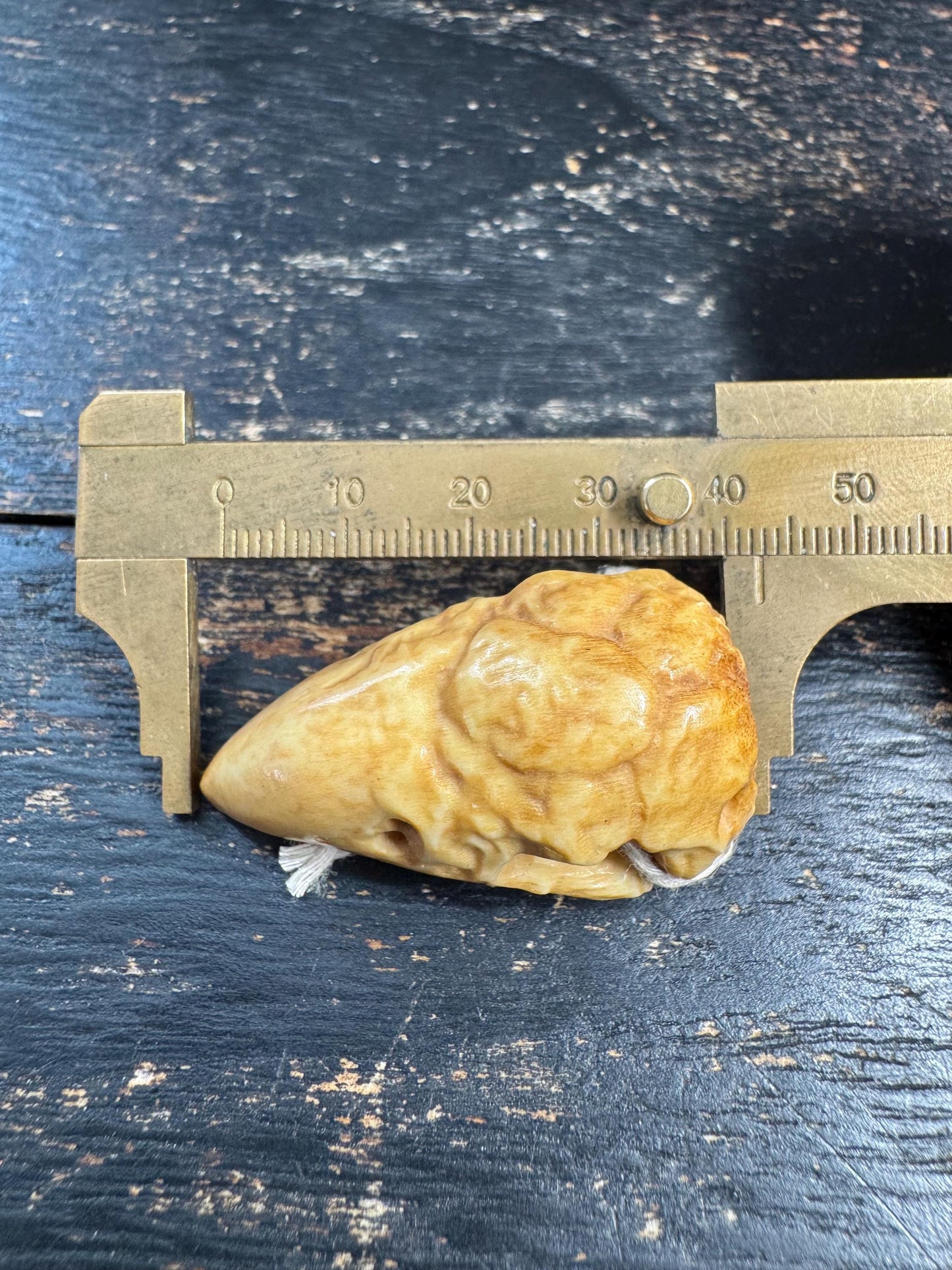 Hand Carved Deer Antler Garuda Head Pendant, Tibetan Khyung Pendant, Himalayan Buddhist Amulet, Natural Antler Necklace, One of a Kind(H727)