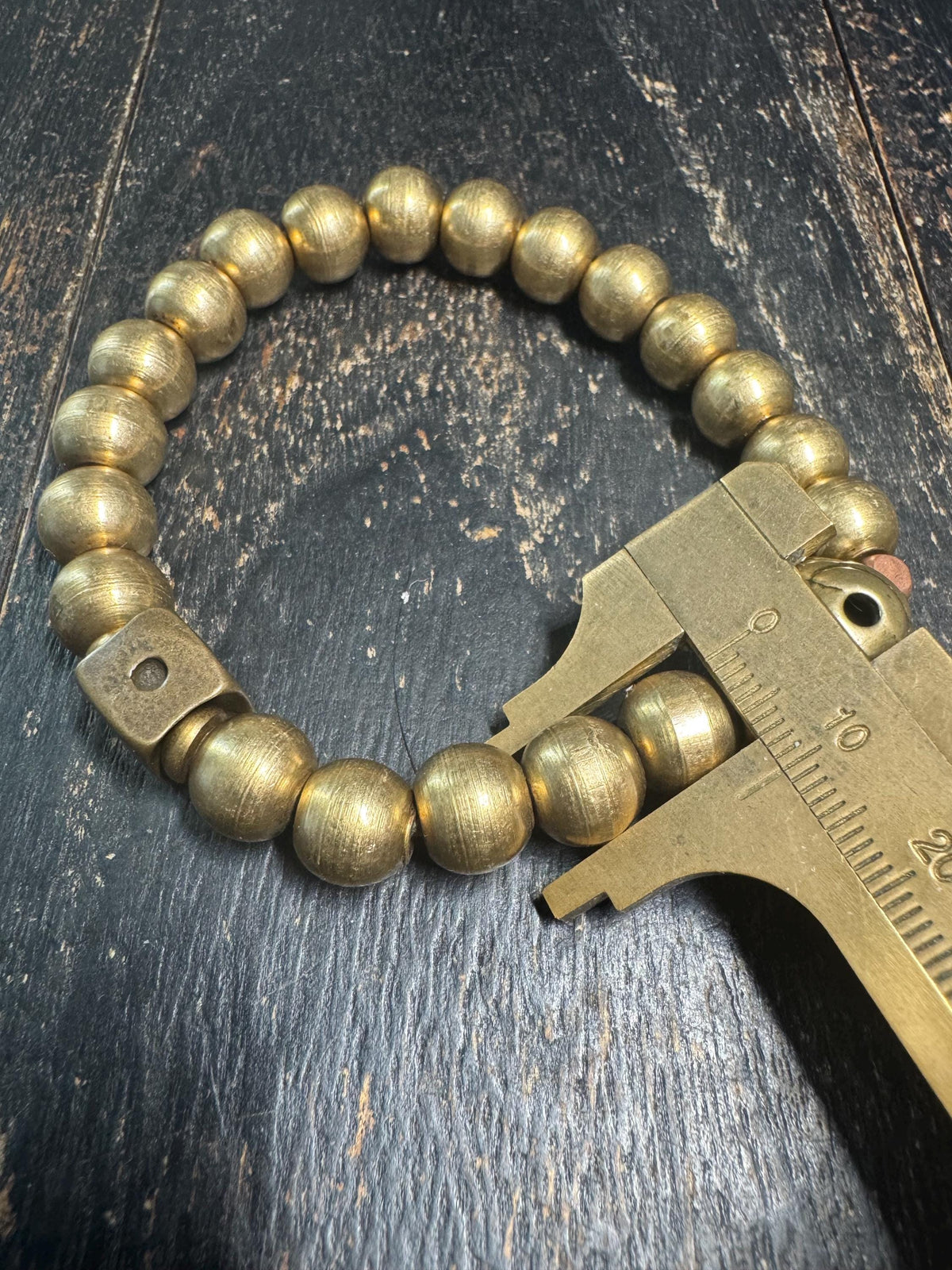 Tibetan Brass Bead Wrist Mala Bracelet, Skull Guru Bead & Dice Bead, Adjustable Prayer Bracelet, Buddhist Meditation Jewelry(H957)