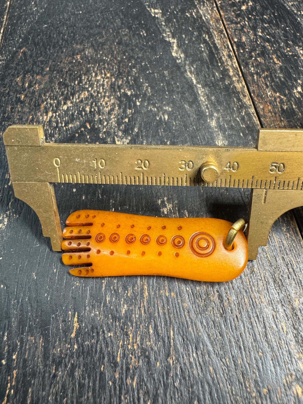 Tibetan Yak Bone Mantra Dot Pendant, Hand Carved Double Sided Bone Amulet, Buddhist Talisman Charm, Himalayan Spiritual Jewelry(H969)