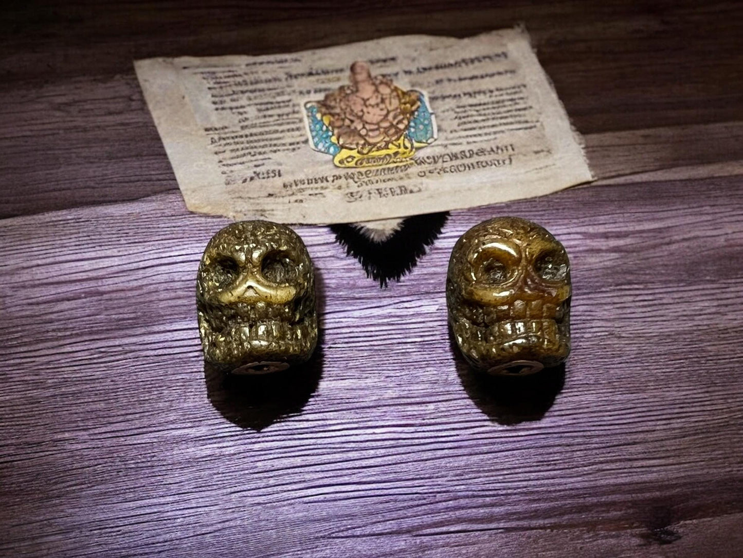 2 Pics Hand-Carved Yak Bone Skull Bead | Tibetan Buddhist Mala Bead | Ethically Sourced Bone Bead | Large Spacer Bead for Jewelry Making