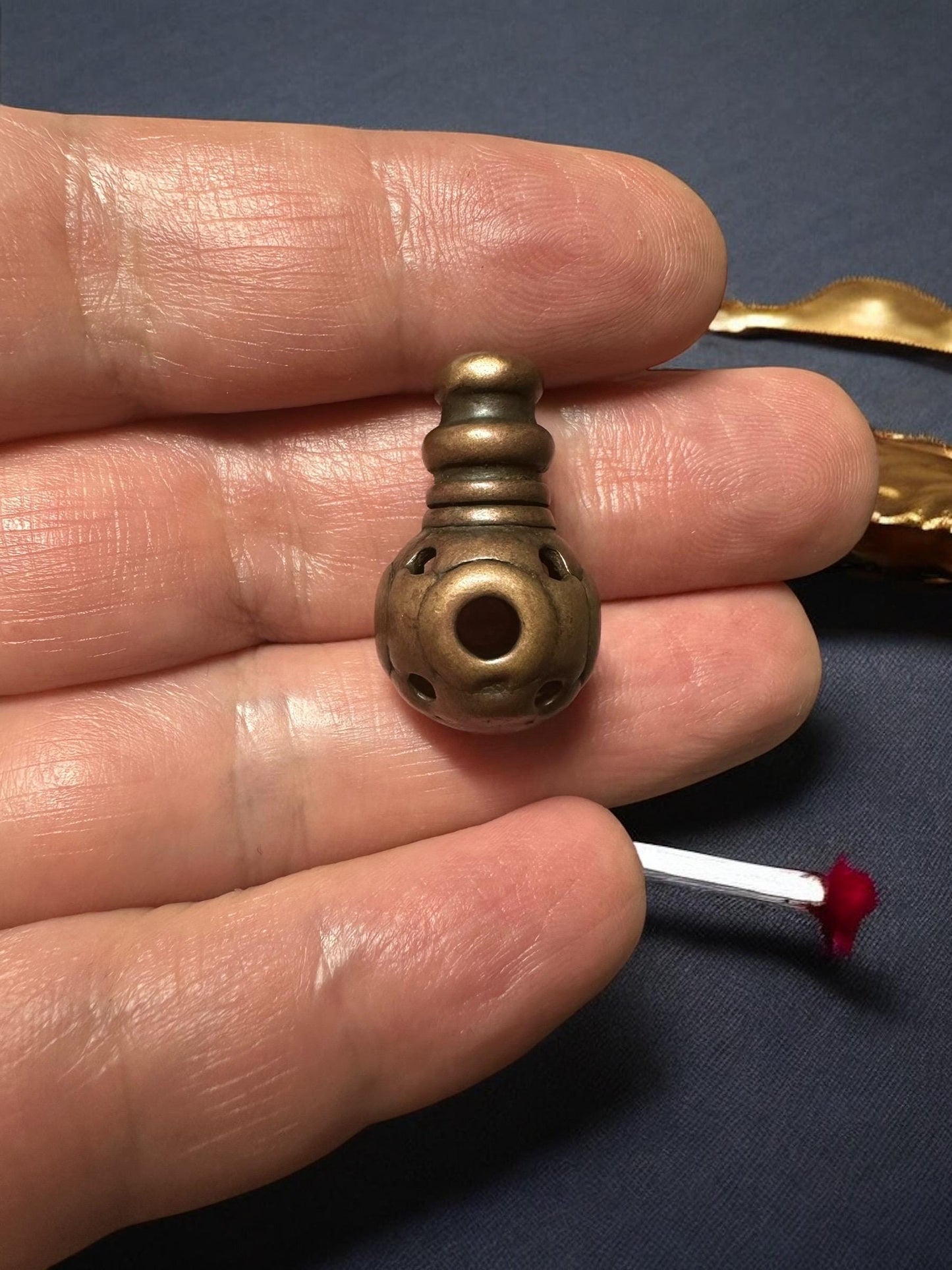 Tibetan-Style Metal Guru Bead – [Antique Copper / Gunmetal Gray / Antique Brass] Finish for Mala Making