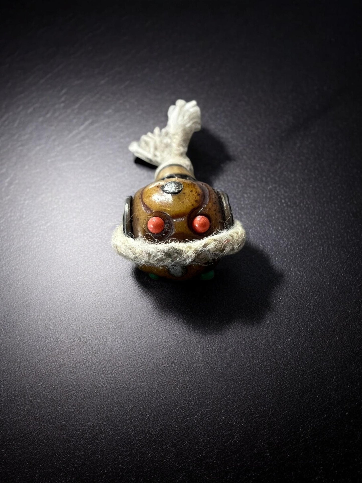 Hand-Carved Nepal Tibet Yak Bone Guru Bead for Mala Prayer Beads