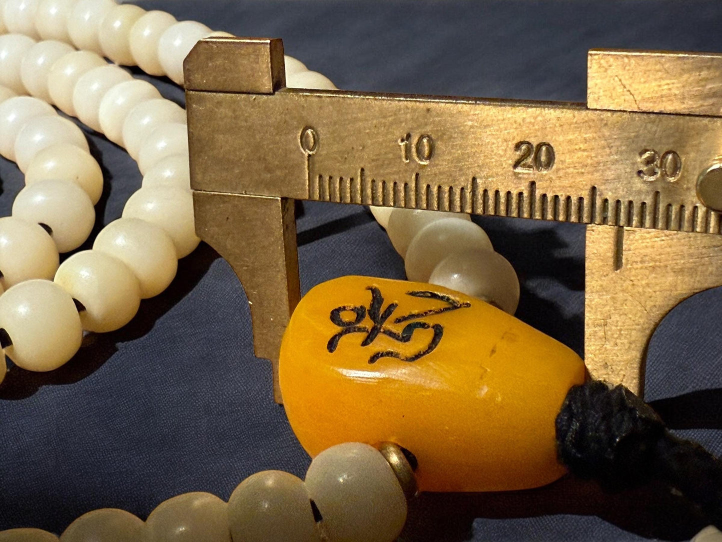 Yak Bone Mala: 108 Prayer Beads with Agate & Bodhi Accents