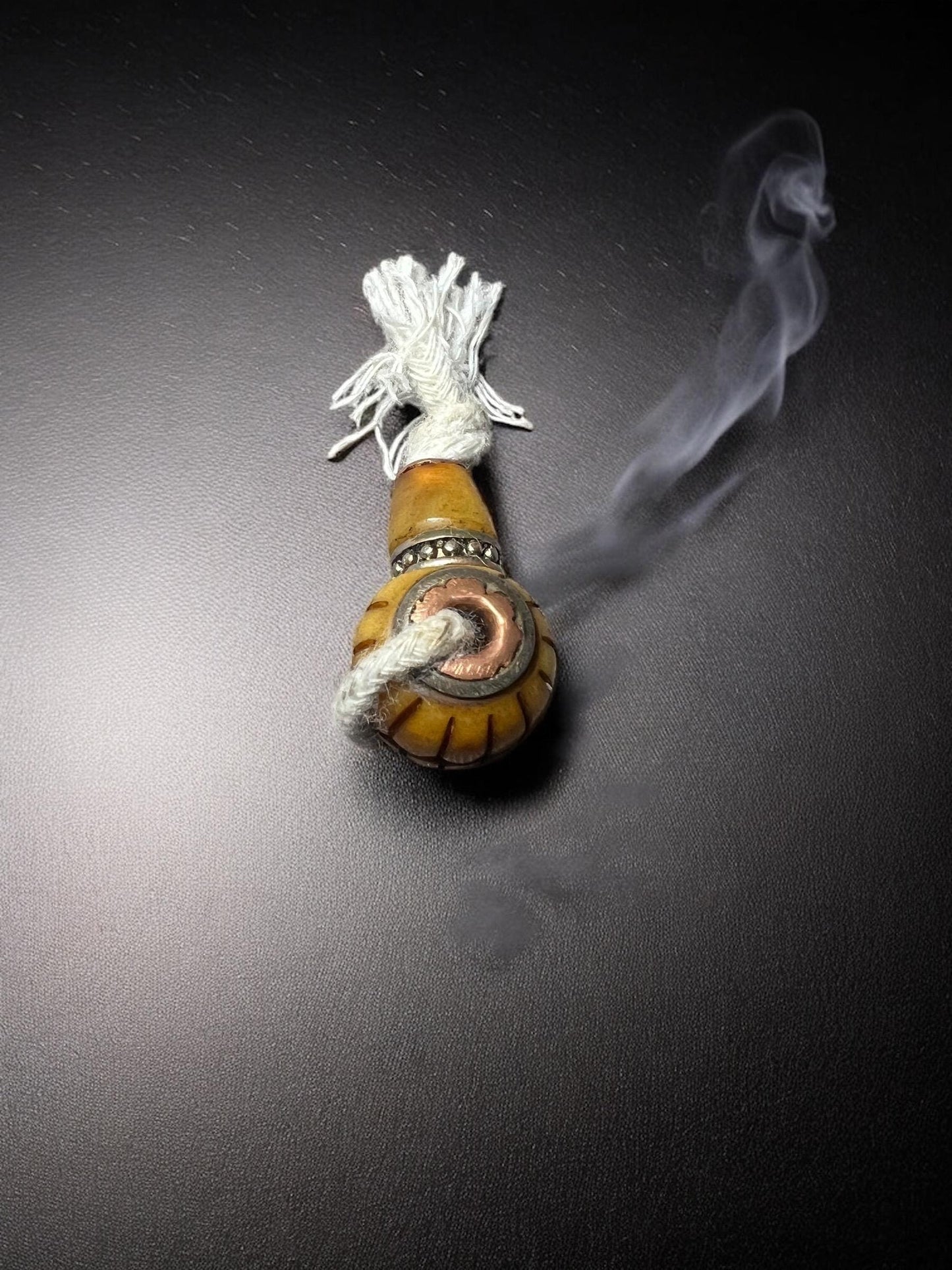 Antique Nepal Tibet Buddhist Carved Yak Bone Mala Prayer Guru Bead
