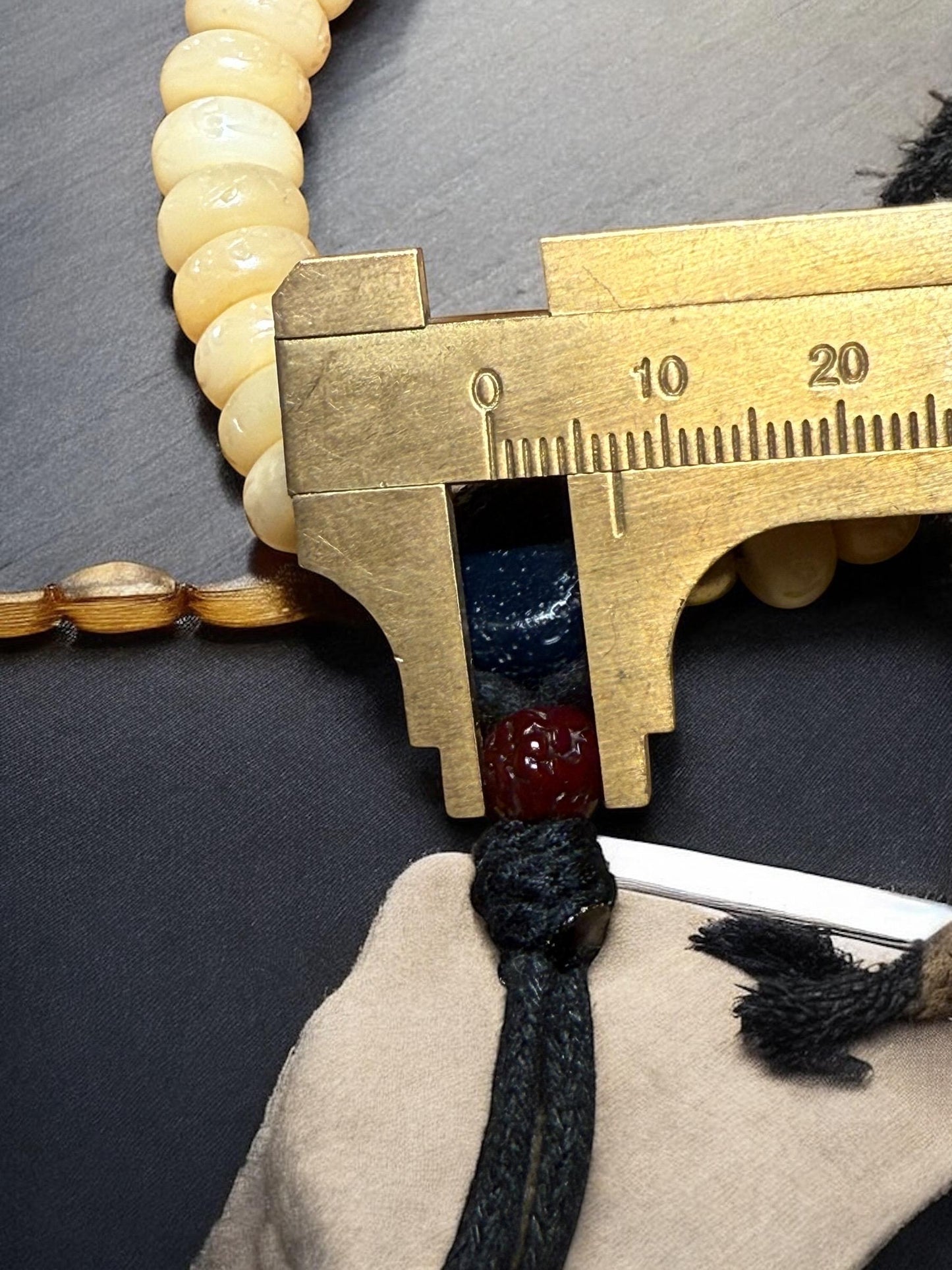 Tibetan Yak Bone Wrist Mala: Om Mani Mantra, Agate & Citipati Skull