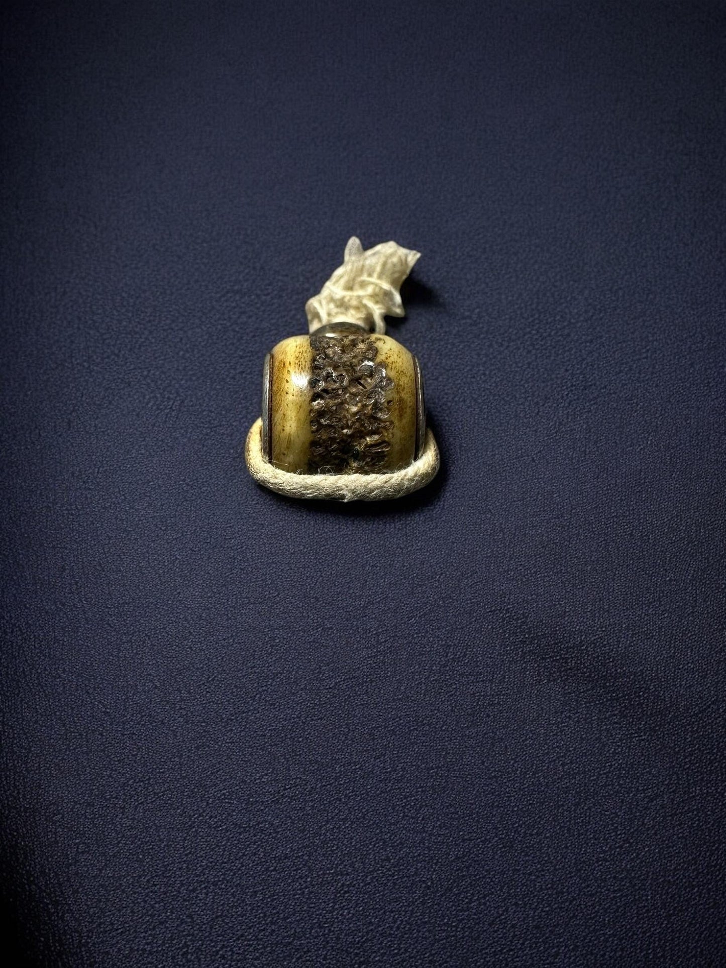 Antique Nepal Tibet Buddhist Carved Yak Bone Mala Prayer Guru Bead