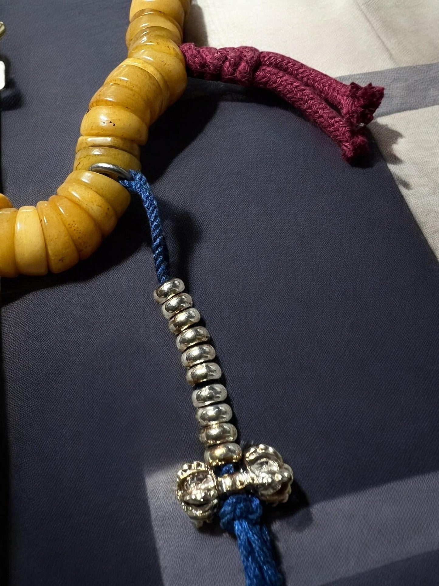 Old 108 Beads Tibetan Yak Bone Mala – Handcrafted Buddhist Prayer Beads for Meditation