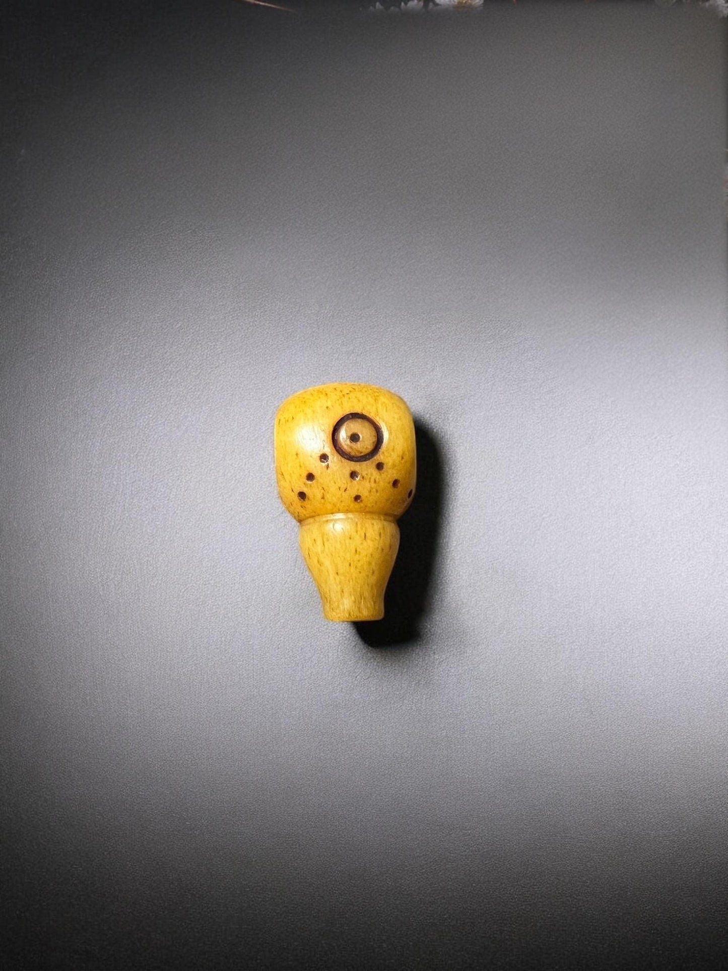 Tibetan Yak Bone Carved Guru Bead – Small 3-Hole Connector for Mala Accessories