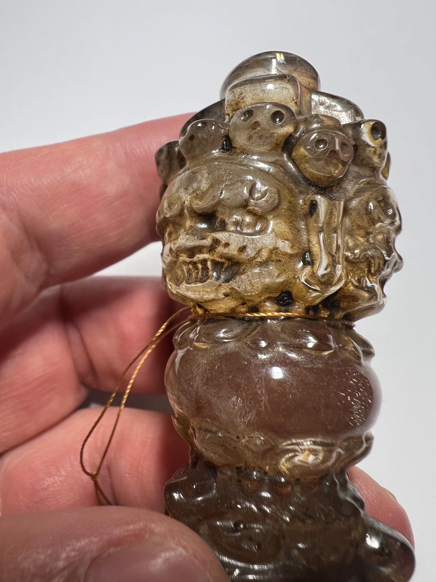 Vintage Clear Quartz Phurba – Hand-Carved Tibetan Ritual Dagger – Vajrakilaya Quartz Dagger for Altar & Protection