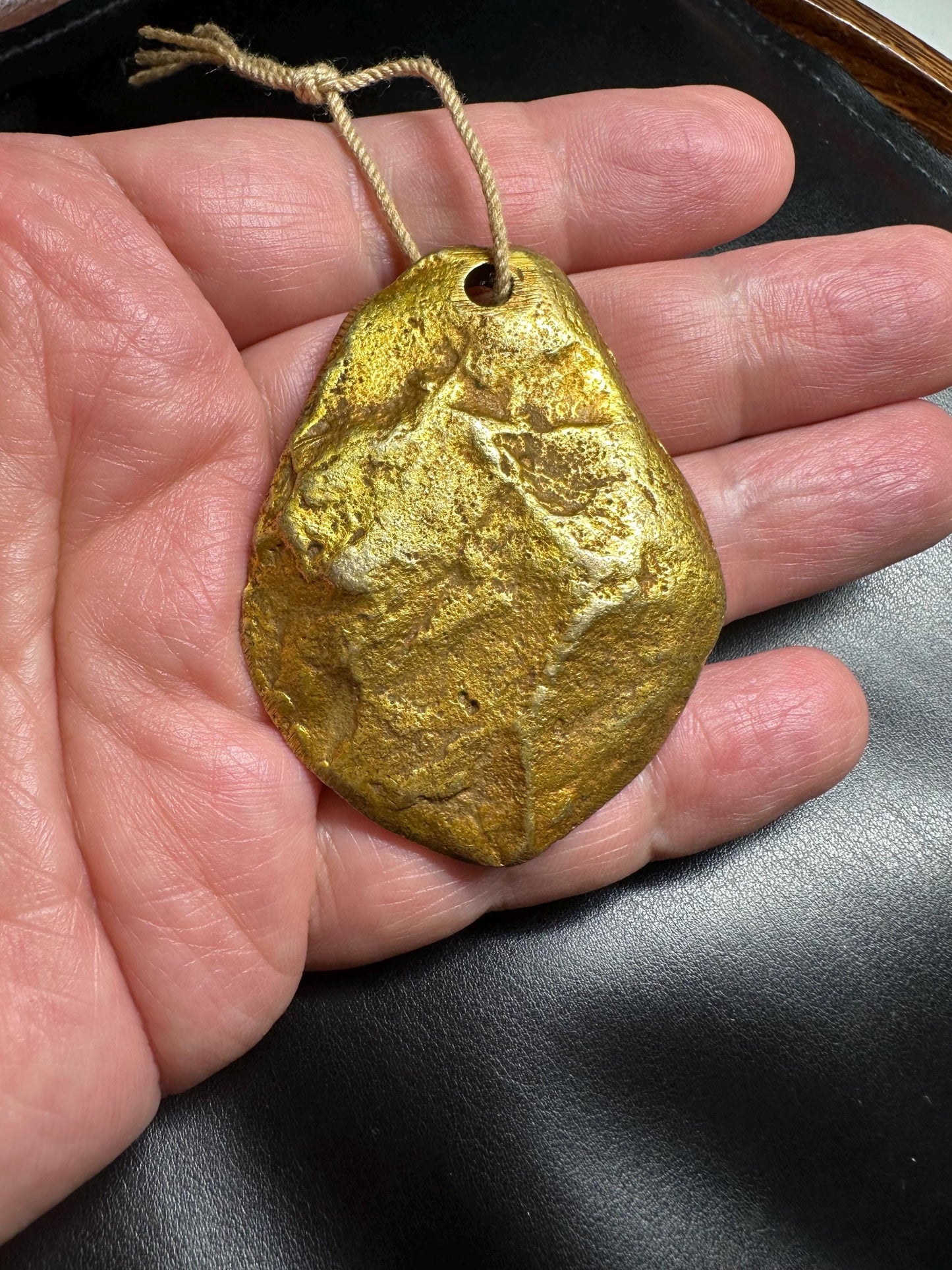 Brass Nine Palace Bagua Talisman Pendant – Traditional Feng Shui Amulet