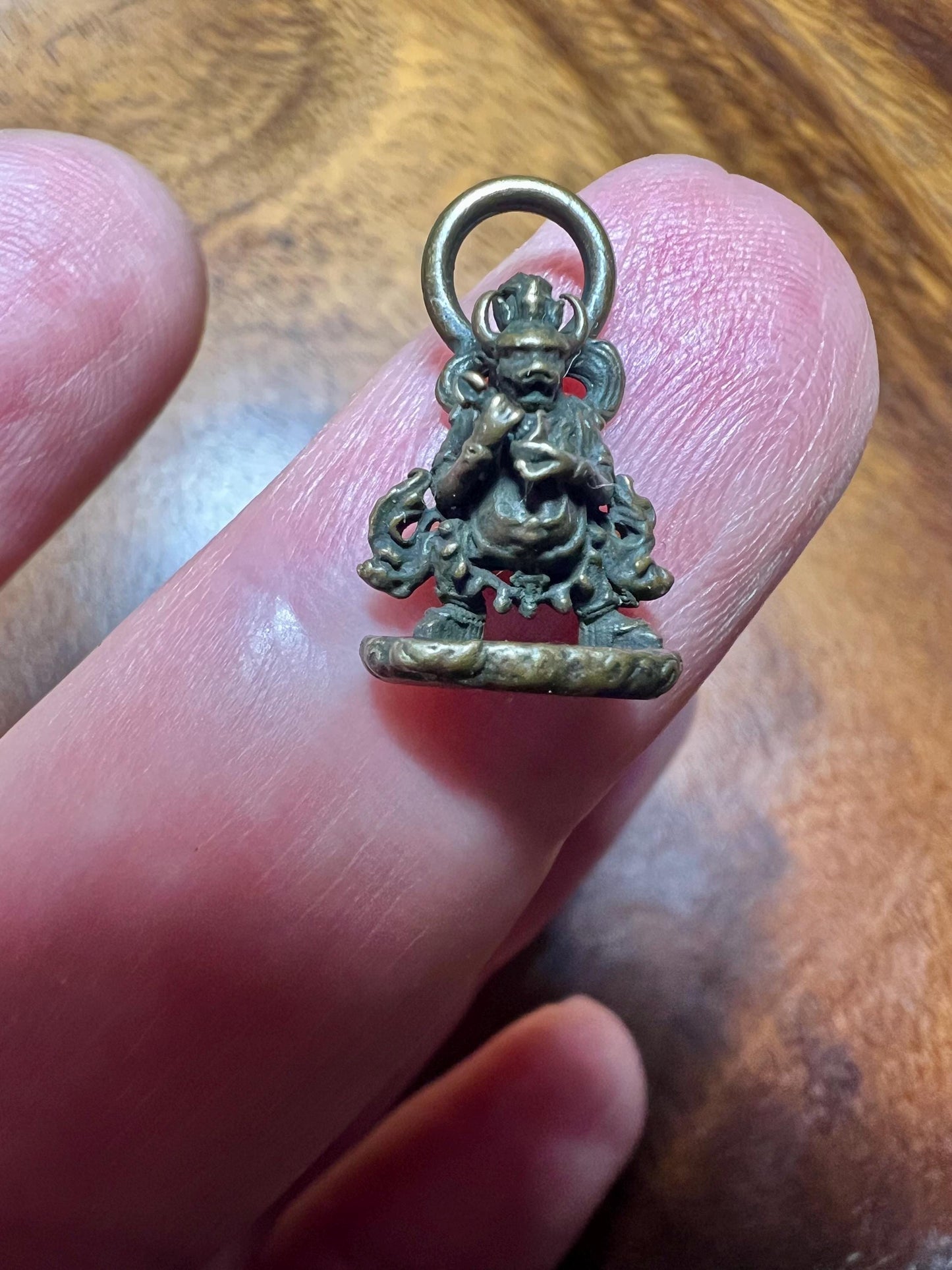 Vintage Bronze Bull Demon King Pendant, Antique Chinese Mythology Amulet, Old Bronze Figurine Charm, Rare Collectible Bronze Object