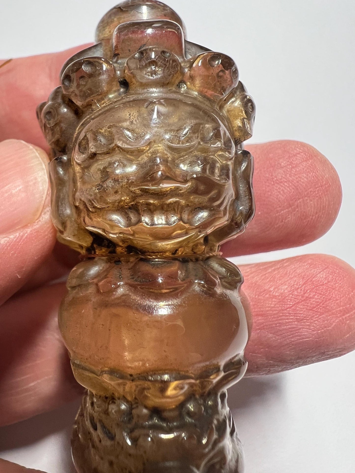 Vintage Clear Quartz Phurba – Hand-Carved Tibetan Ritual Dagger – Vajrakilaya Quartz Dagger for Altar & Protection