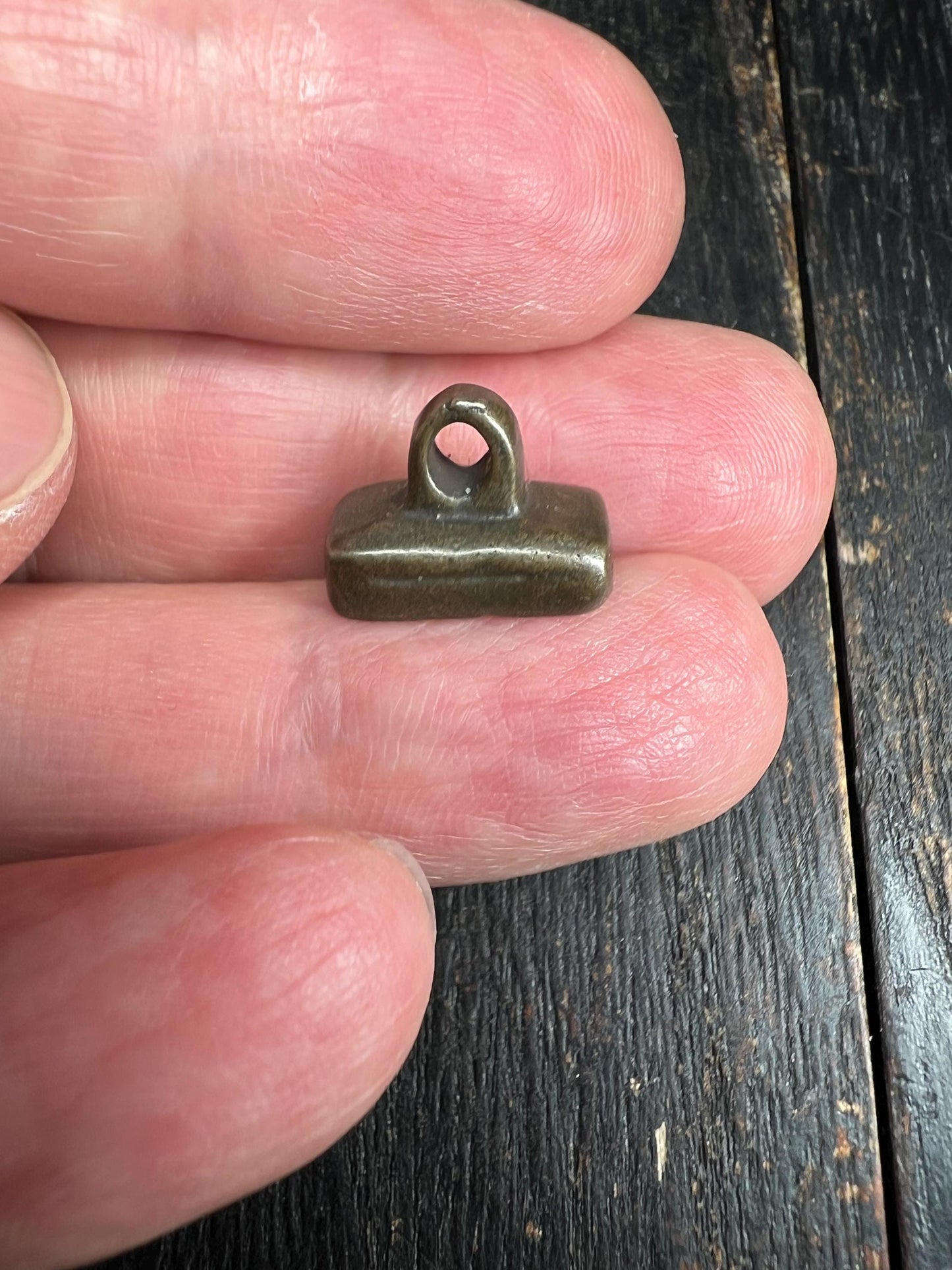 Vintage Tibetan Brass Seal: Handcrafted Buddhist Artifact Paperweight