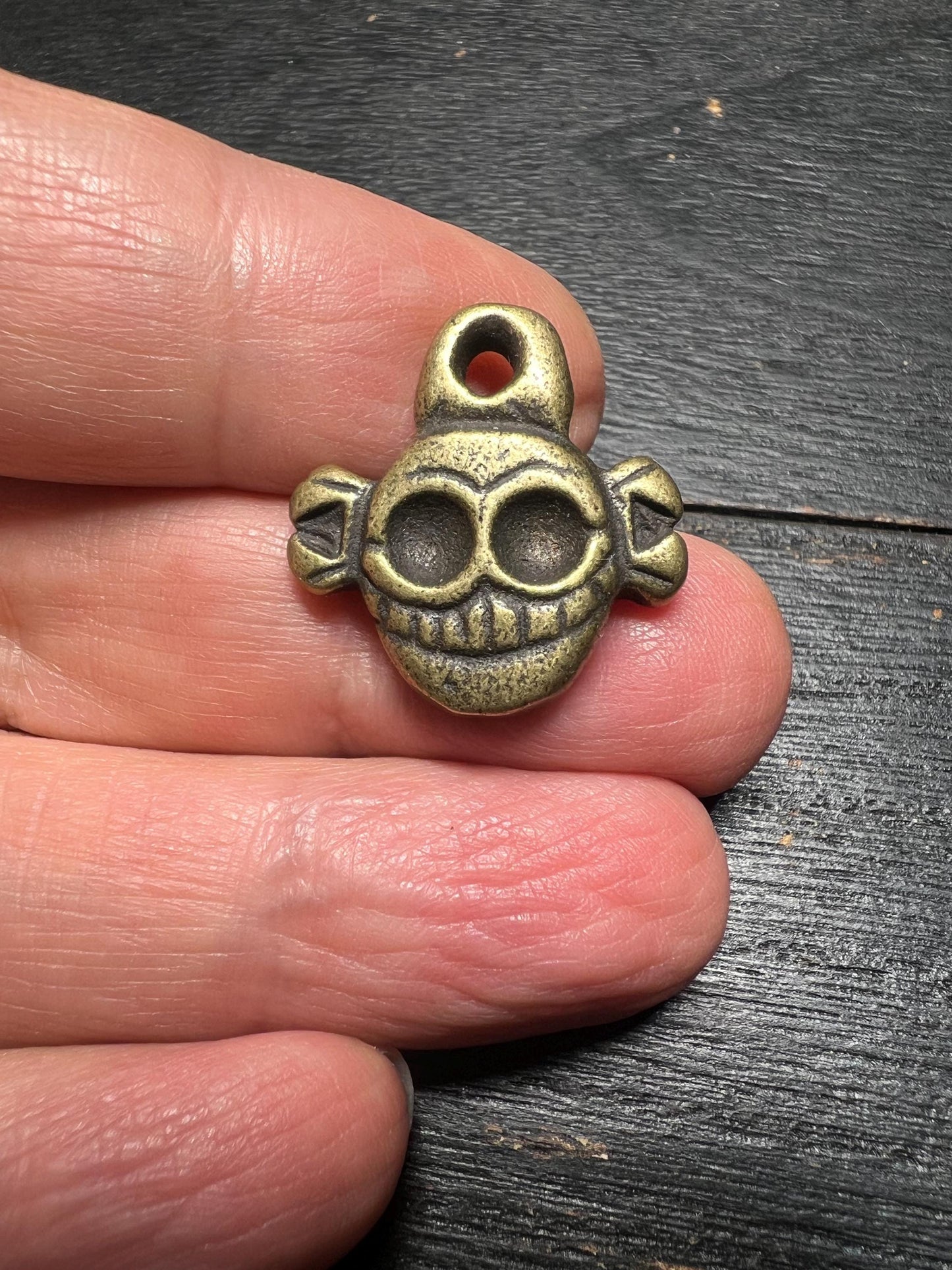 Tibetan Citipati Skull Pendant: Buddhist Protector Amulet, Nepal