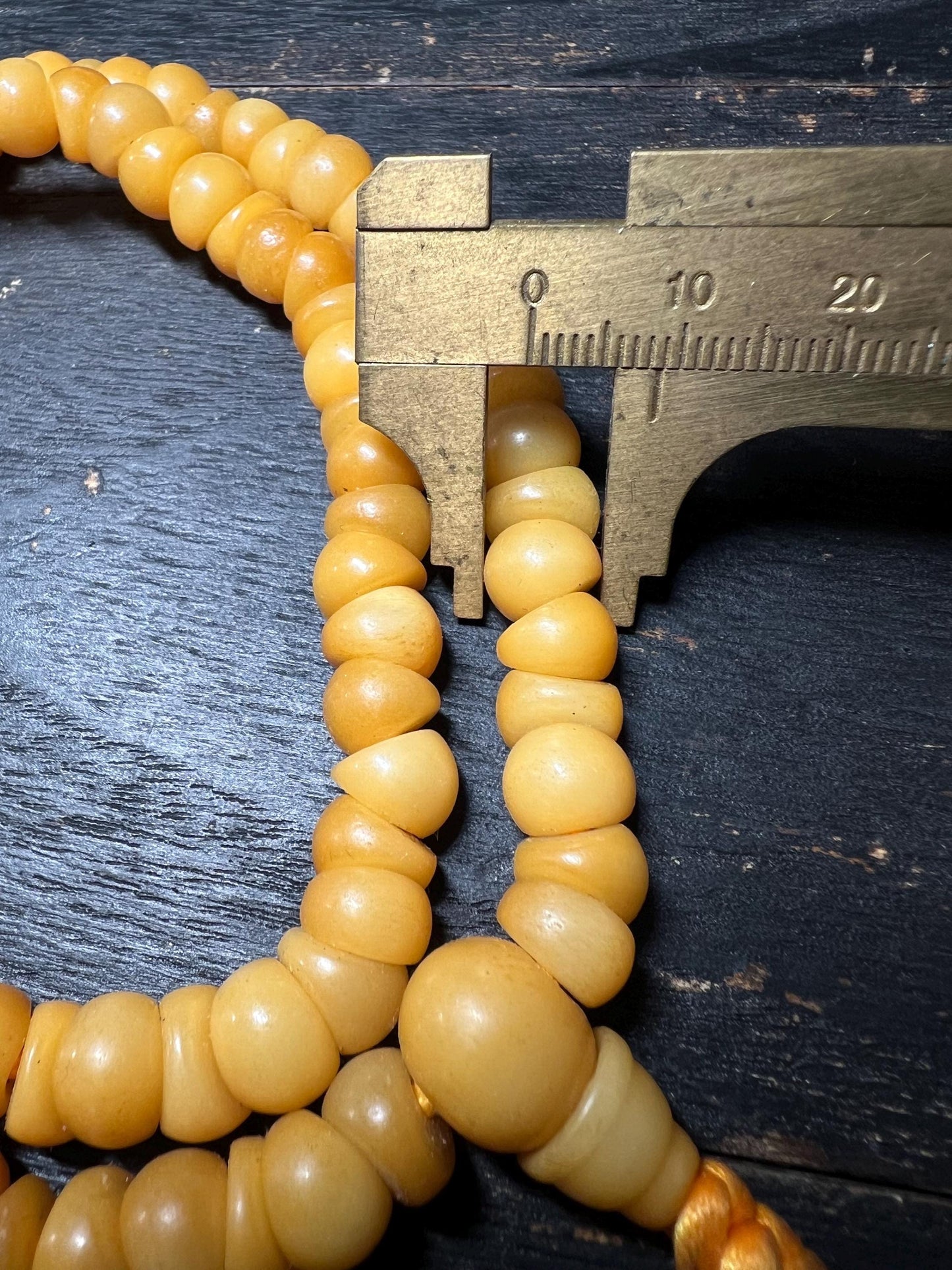 Yak Bone Prayer Beads: Handmade Tibetan Mala Meditation Necklace