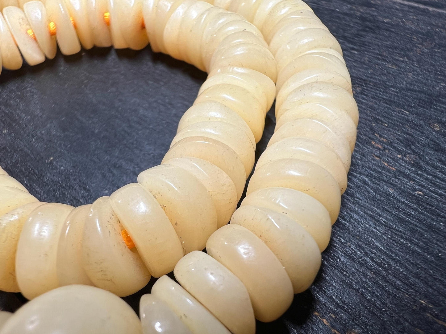 Yak Bone Mala Beads: Tibetan Buddhist Prayer Necklace
