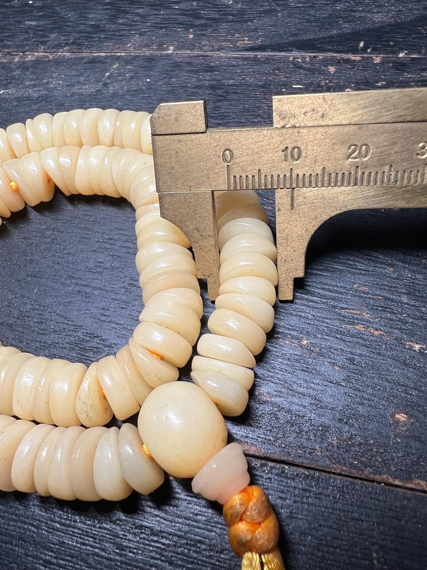 Yak Bone Mala Beads: Tibetan Buddhist Prayer Necklace