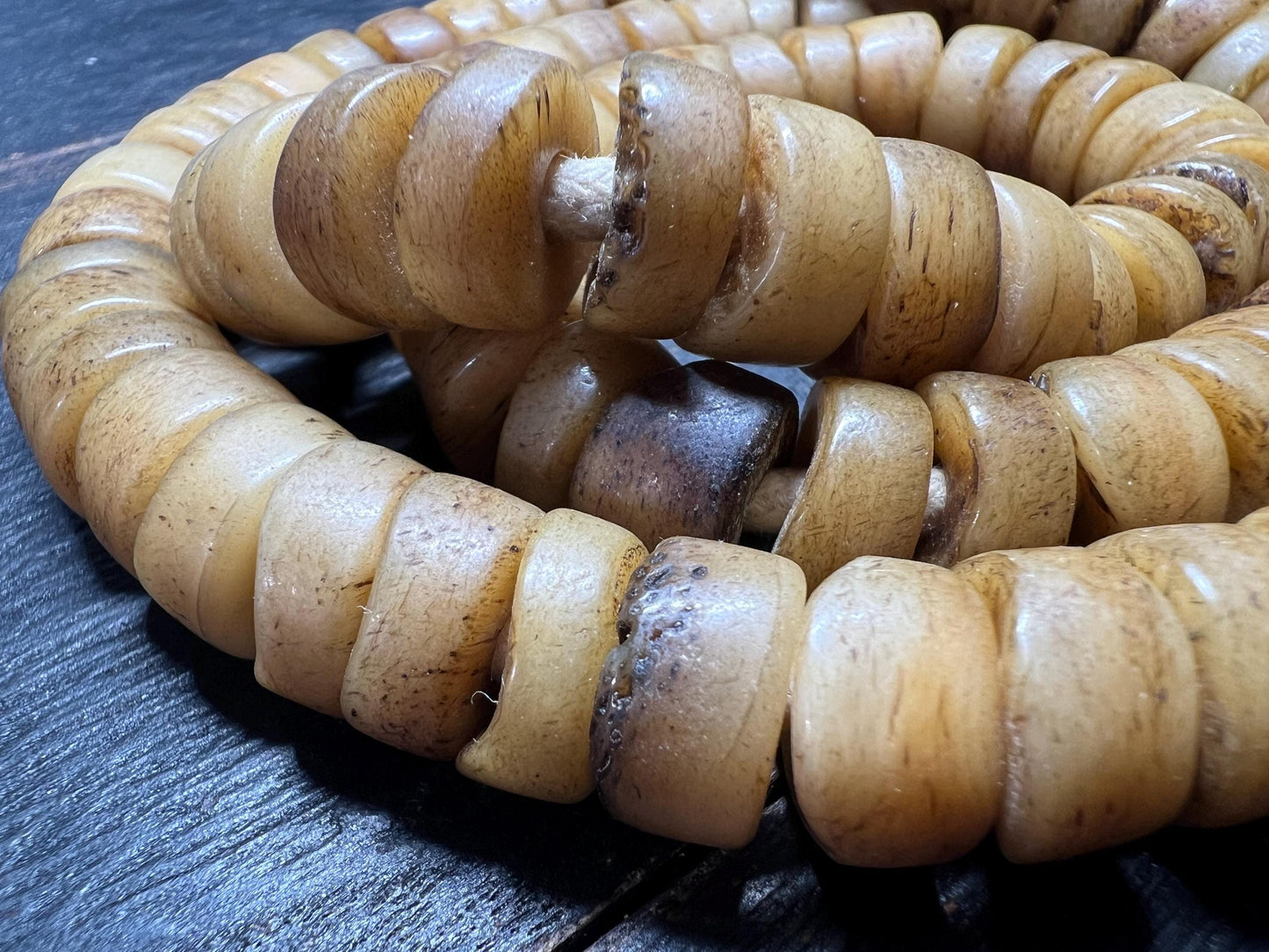 Handmade Tibetan Yak Bone Mala: 108 Buddhist Prayer Beads