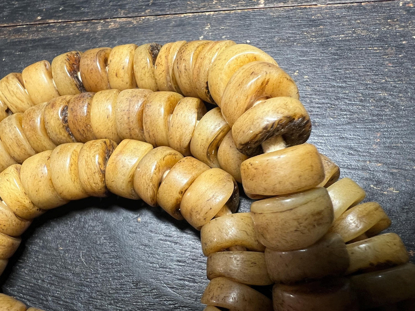 Handmade Tibetan Yak Bone Mala: 108 Buddhist Prayer Beads