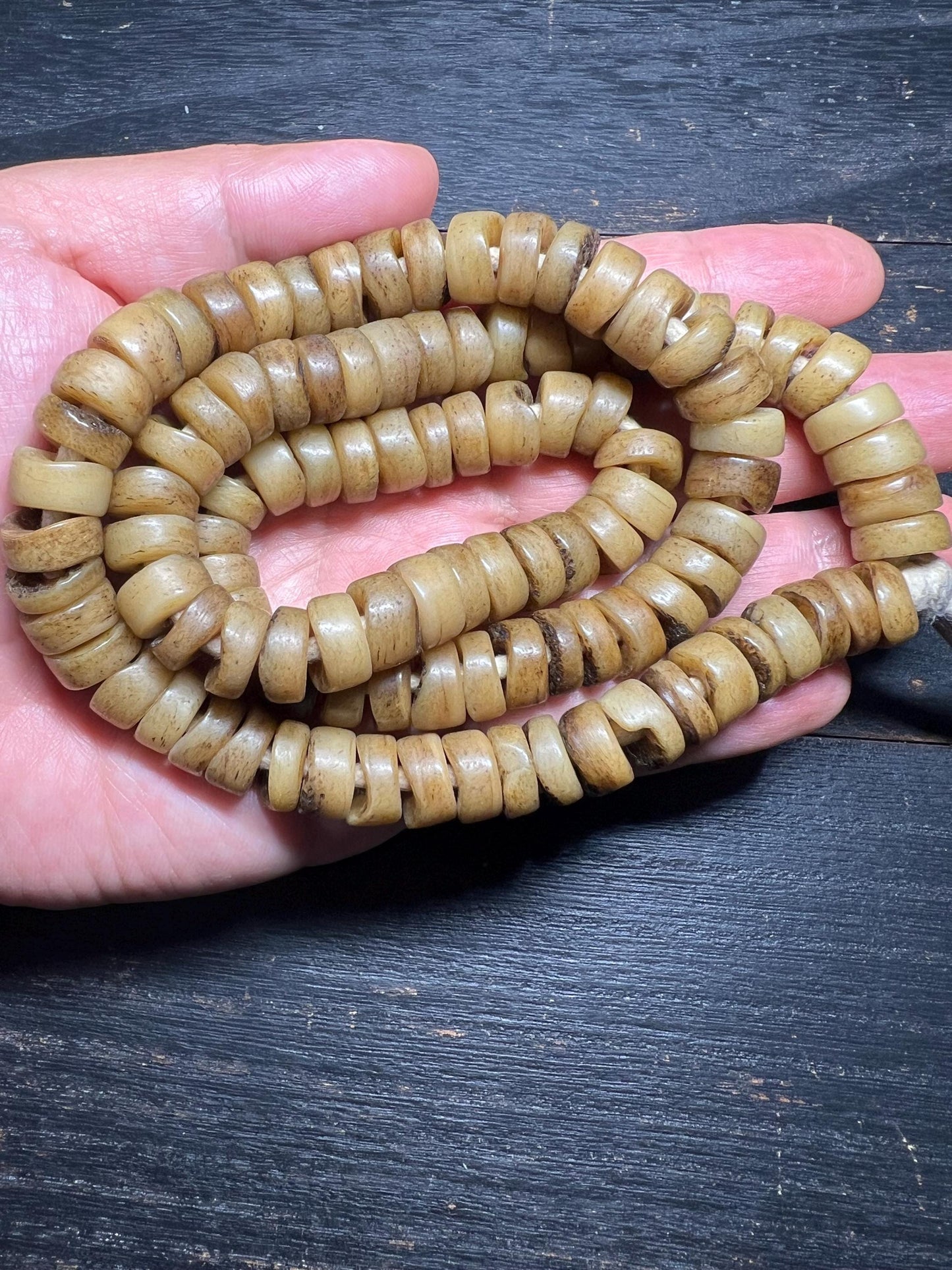 Handmade Tibetan Yak Bone Mala: 108 Buddhist Prayer Beads
