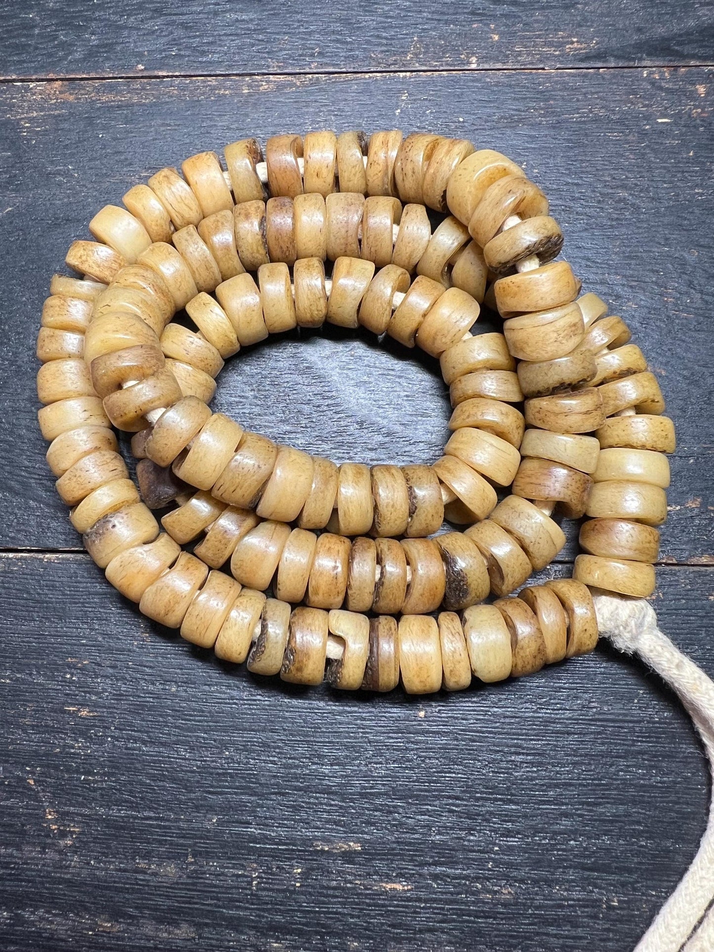 Handmade Tibetan Yak Bone Mala: 108 Buddhist Prayer Beads
