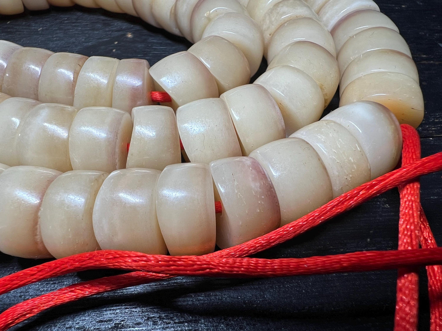 Camel Bone Mala Beads: Handcrafted Nepal Tibetan Buddhist Prayer Necklace