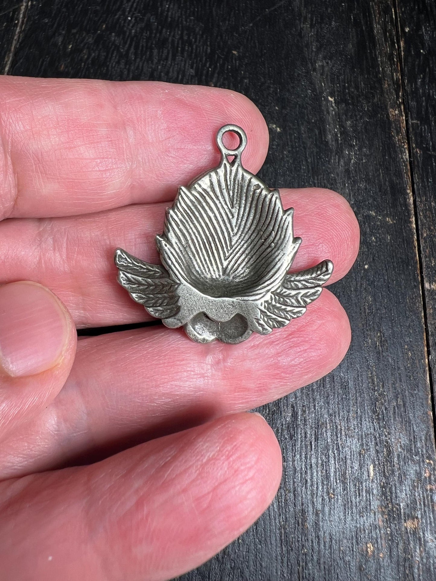 Tibetan Garuda Pendant: Silver Winged Eagle Amulet, Buddhist Talisman