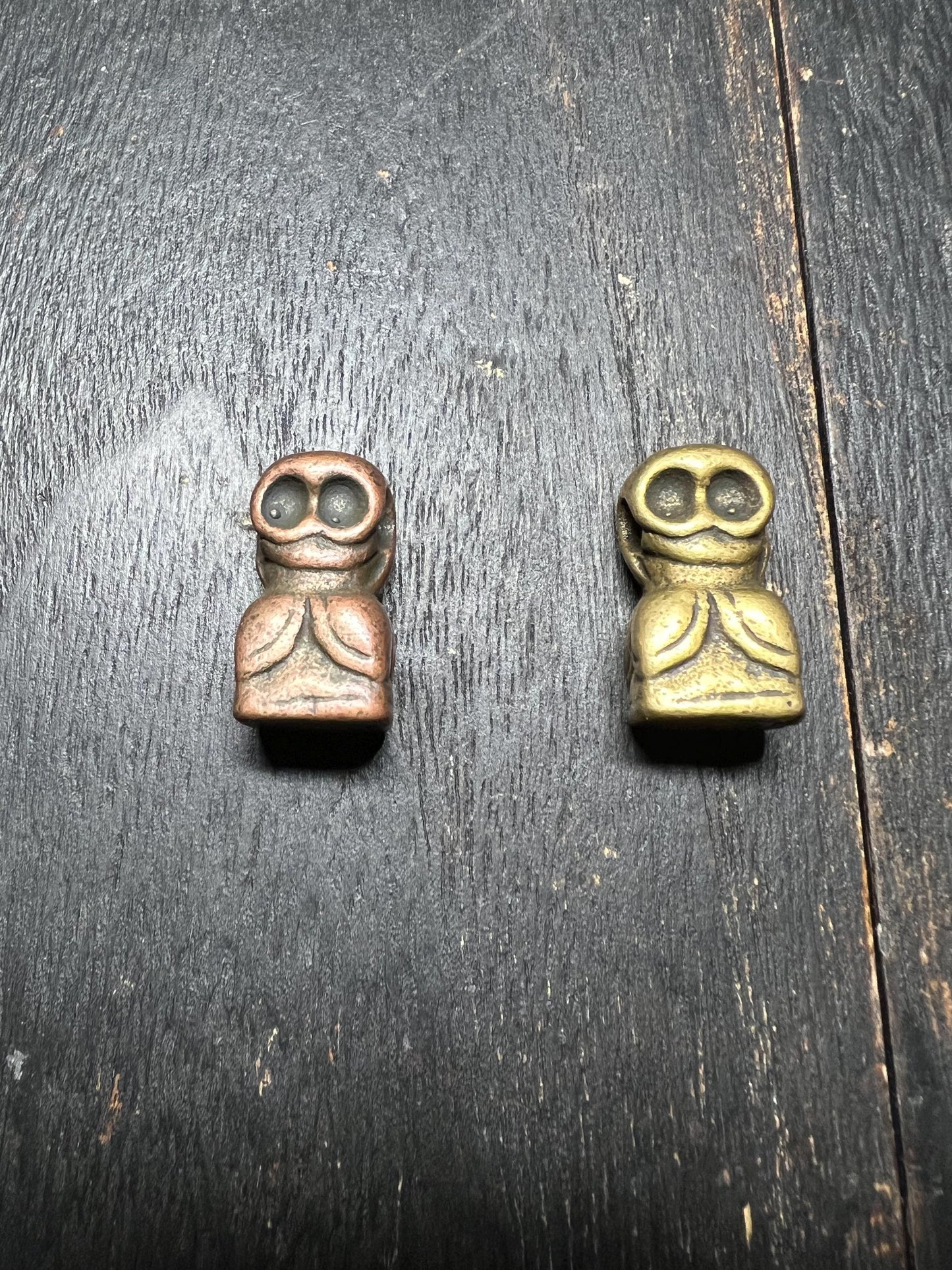 Tibetan Thogchag Skull Amulet: Vintage Brass/Copper Buddhist Seal Bead