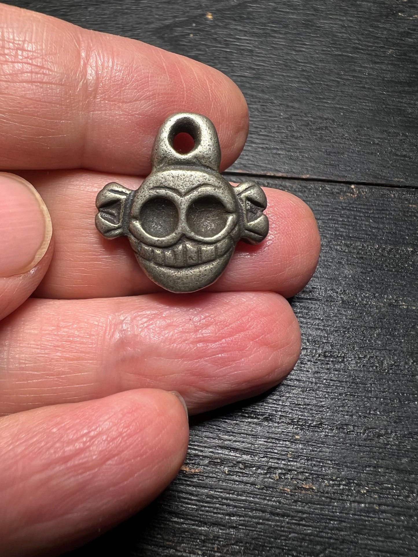 Tibetan Citipati Skull Pendant: Buddhist Protector Amulet, Nepal