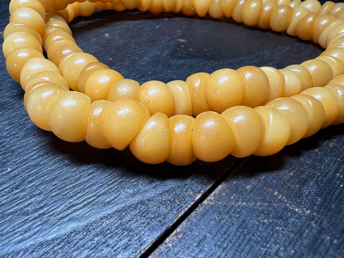 Yak Bone Prayer Beads: Handmade Tibetan Mala Meditation Necklace