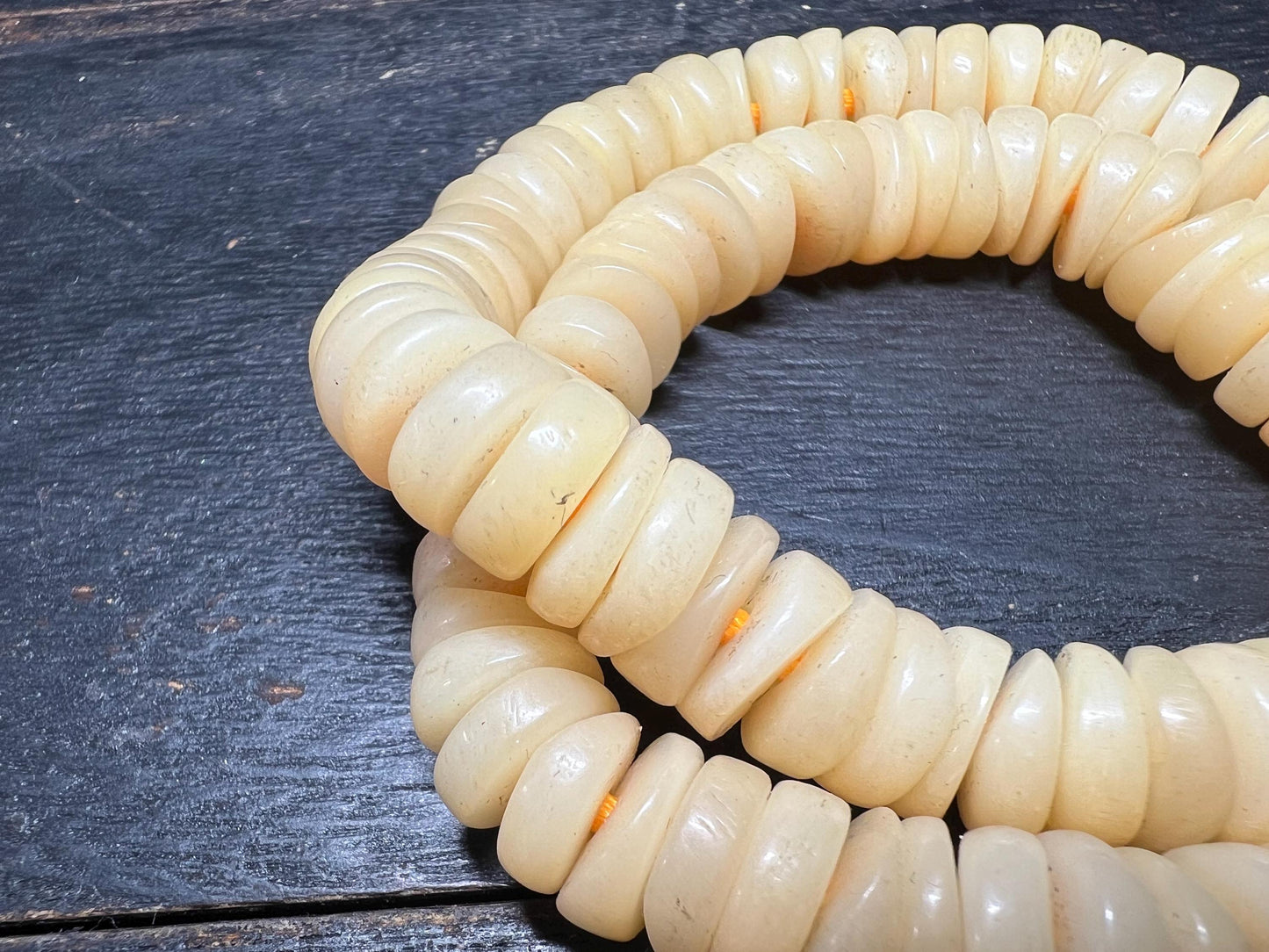 Yak Bone Mala Beads: Tibetan Buddhist Prayer Necklace