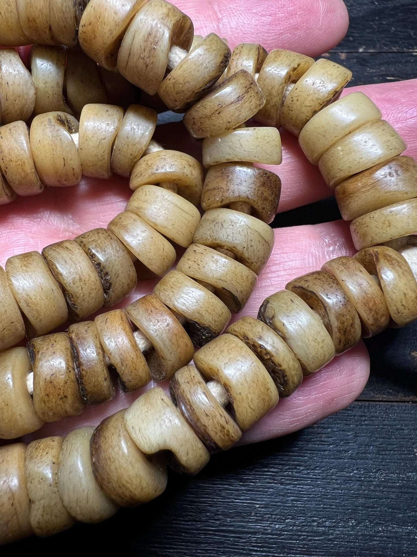 Handmade Tibetan Yak Bone Mala: 108 Buddhist Prayer Beads
