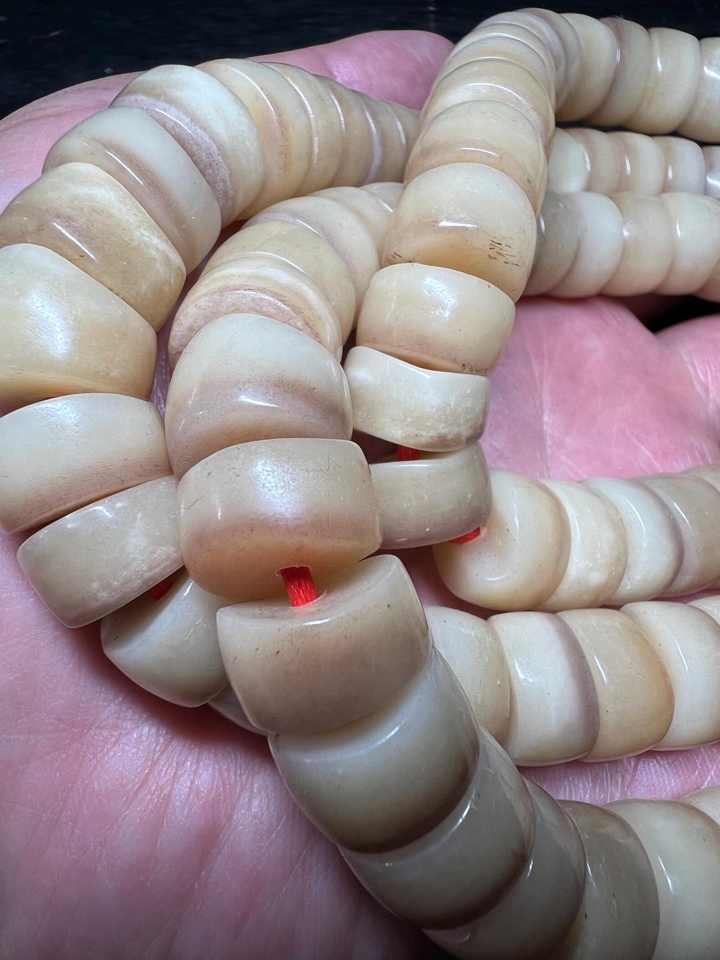 Camel Bone Mala Beads: Handcrafted Nepal Tibetan Buddhist Prayer Necklace