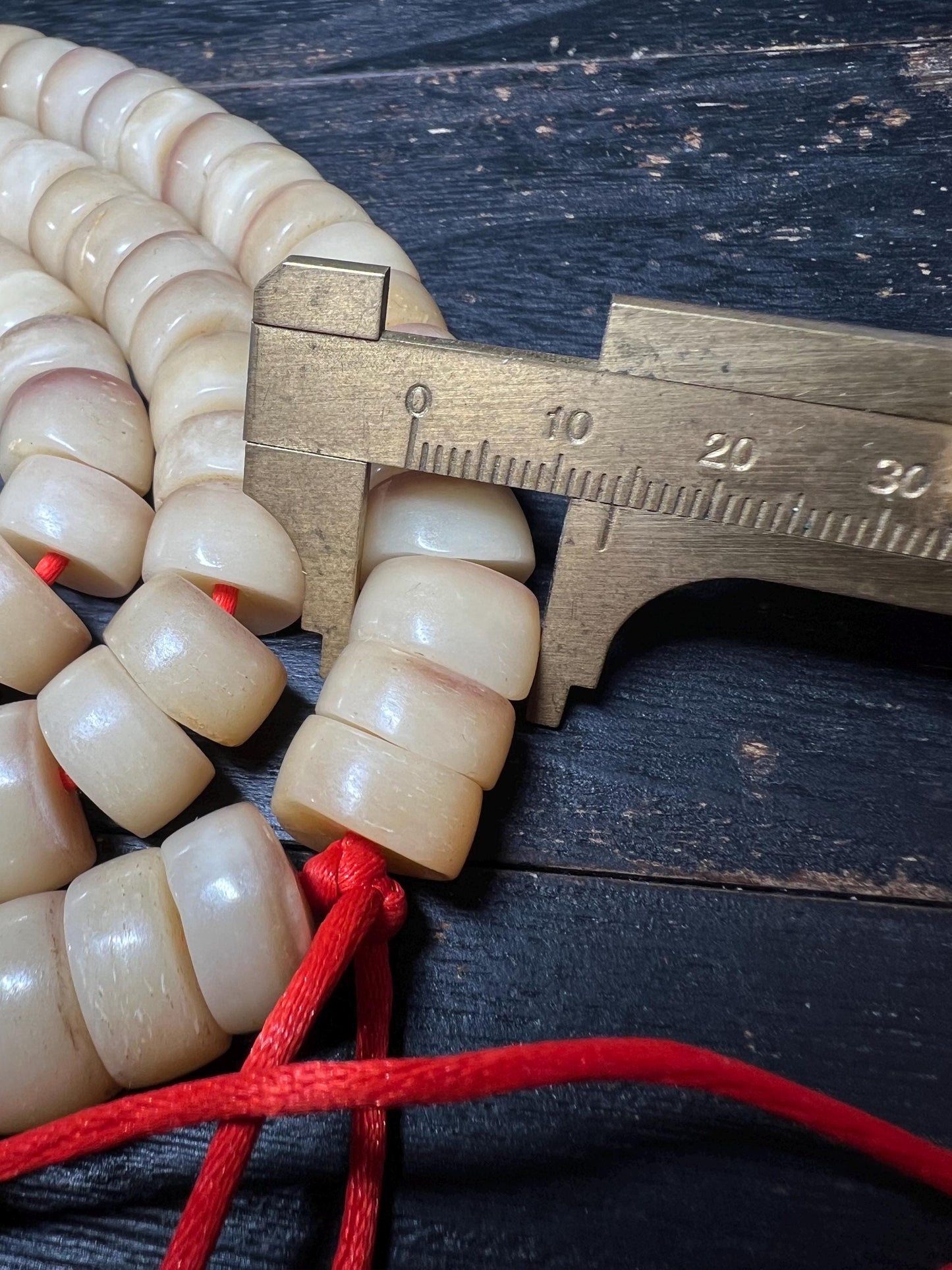 Camel Bone Mala Beads: Handcrafted Nepal Tibetan Buddhist Prayer Necklace