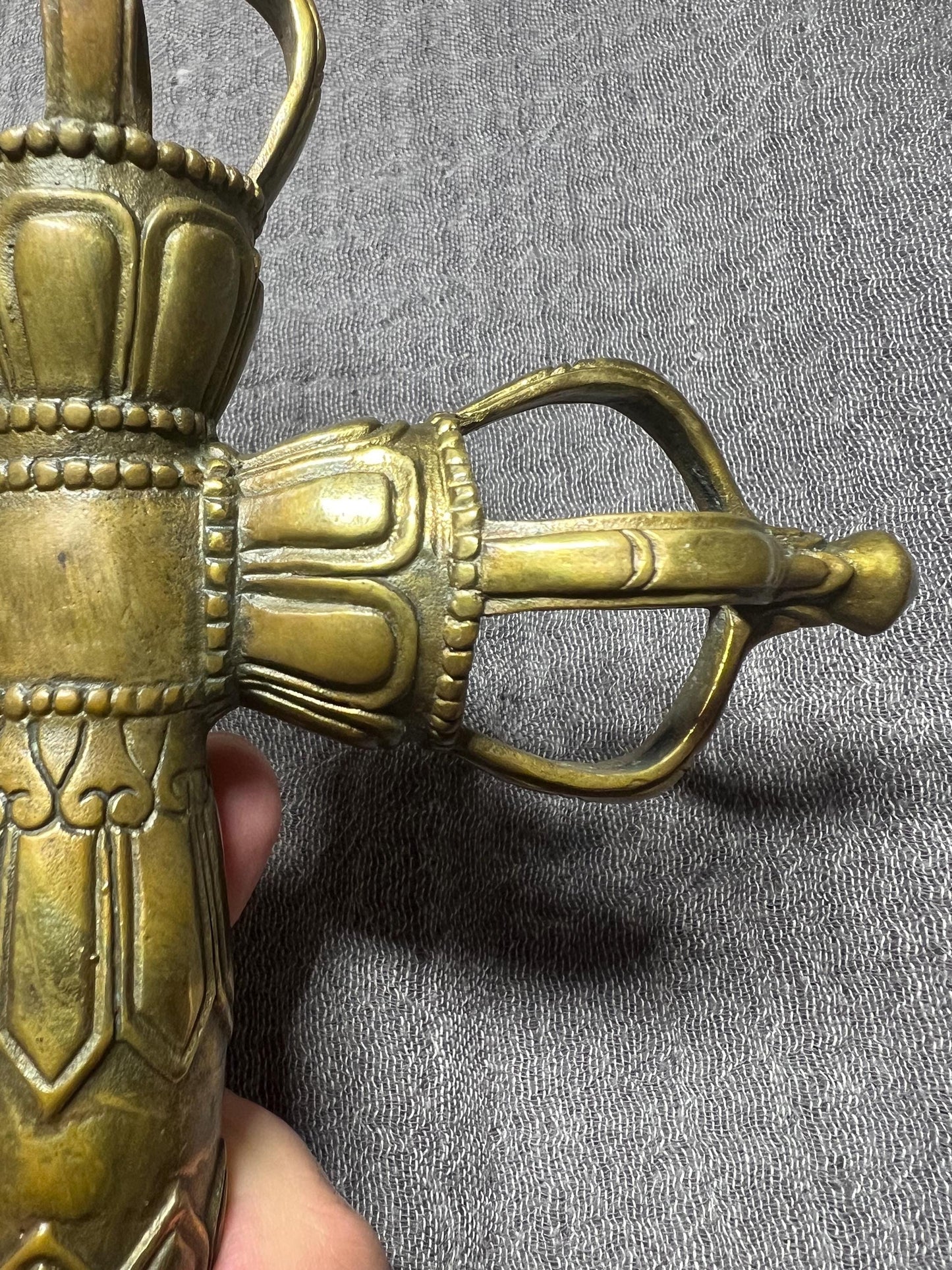 Tibetan Brass Dragon Phurpa Dagger: Buddhist Ritual Axe, Feng Shui Talisman