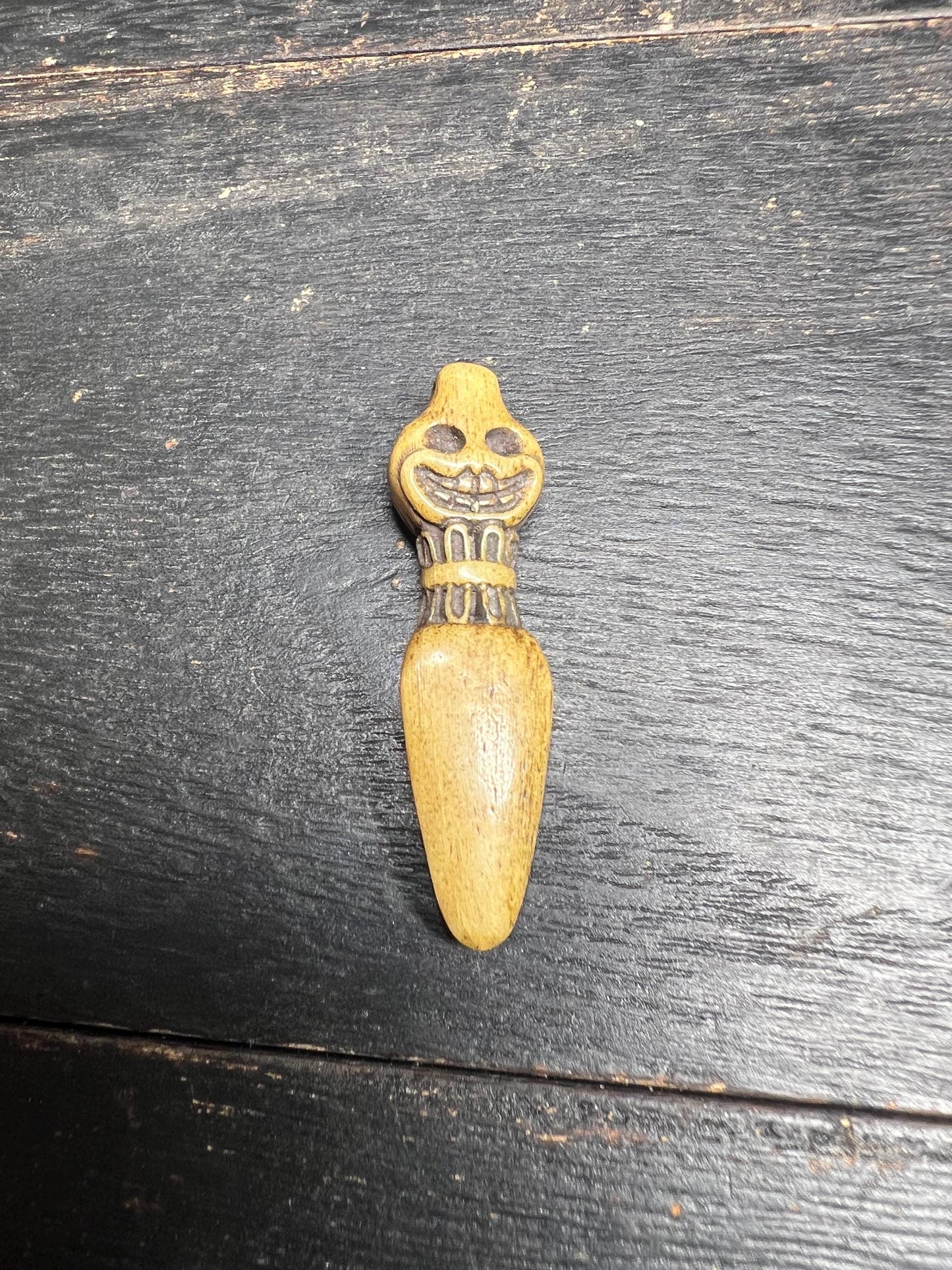 Hand-Carved Yak Bone Amulet Pendant | Tribal Totem Spirit Talisman | Tibetan Buddhist Protection Charm
